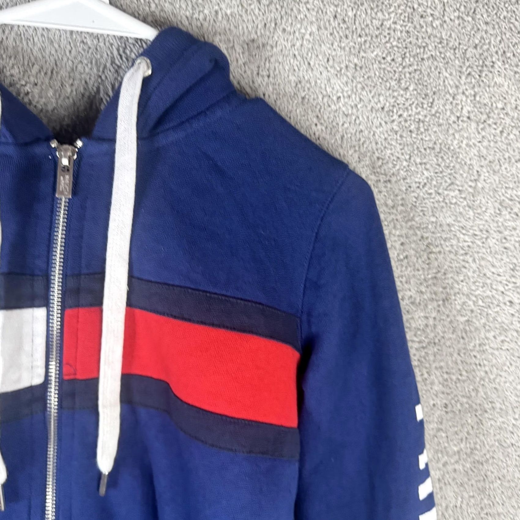 Tommy Hilfiger Tommy Hilfiger Sport Hoodie Womens Large Blue Colorblock Logo Full Zip Size L / US 10 / IT 46 - 4 Thumbnail