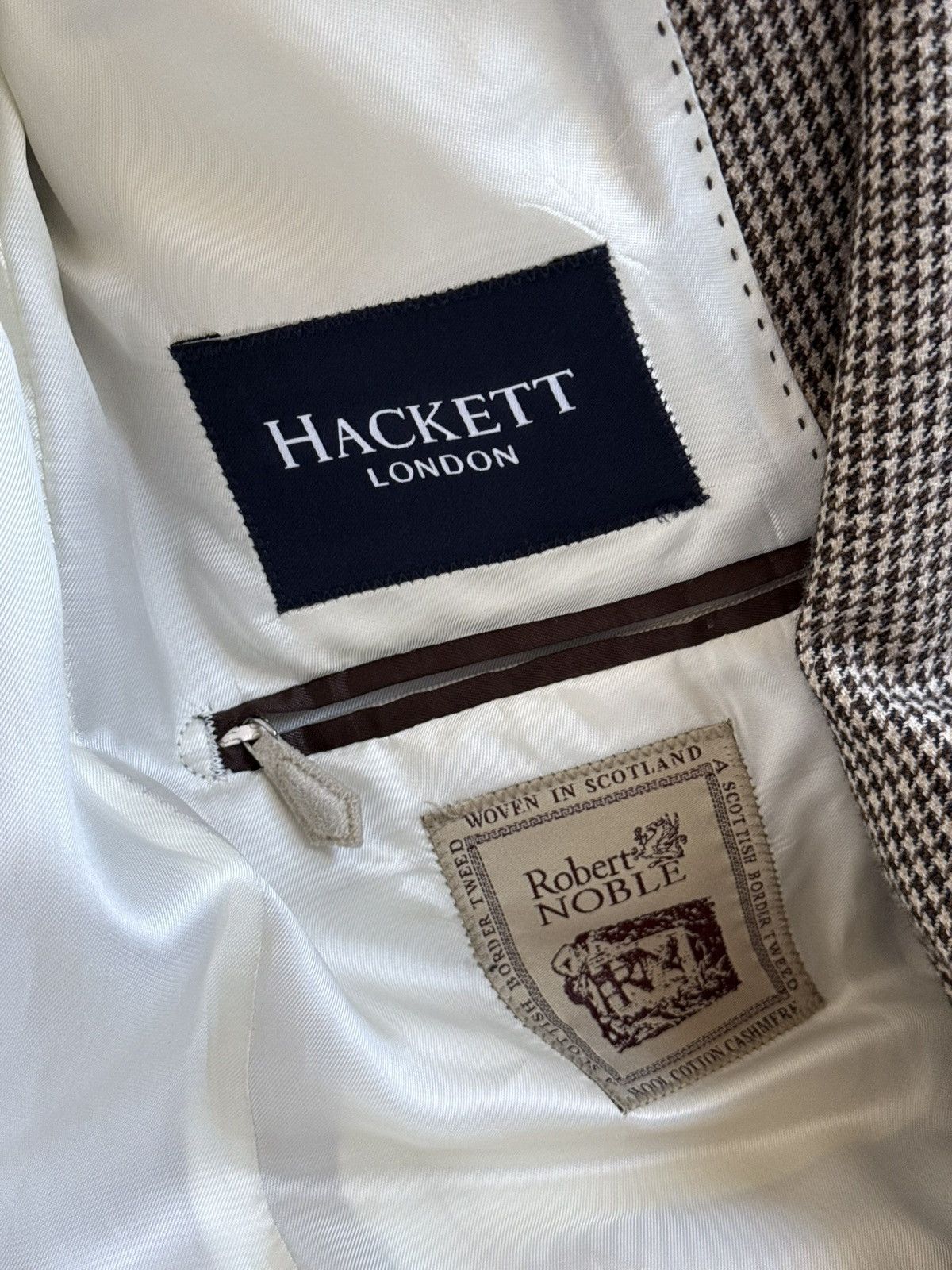 Hackett Hackett London Wool-Cotton Elbow Patch Blazer Jacket Size 40R - 10 Thumbnail