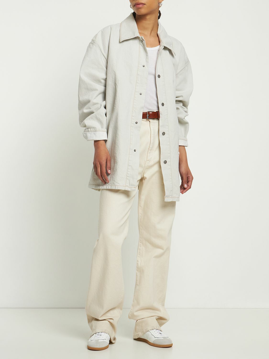 Maison Margiela o1y0625 Solid Color Shirt in Light Gray Size XL / US 12-14 / IT 48-50 - 5 Thumbnail