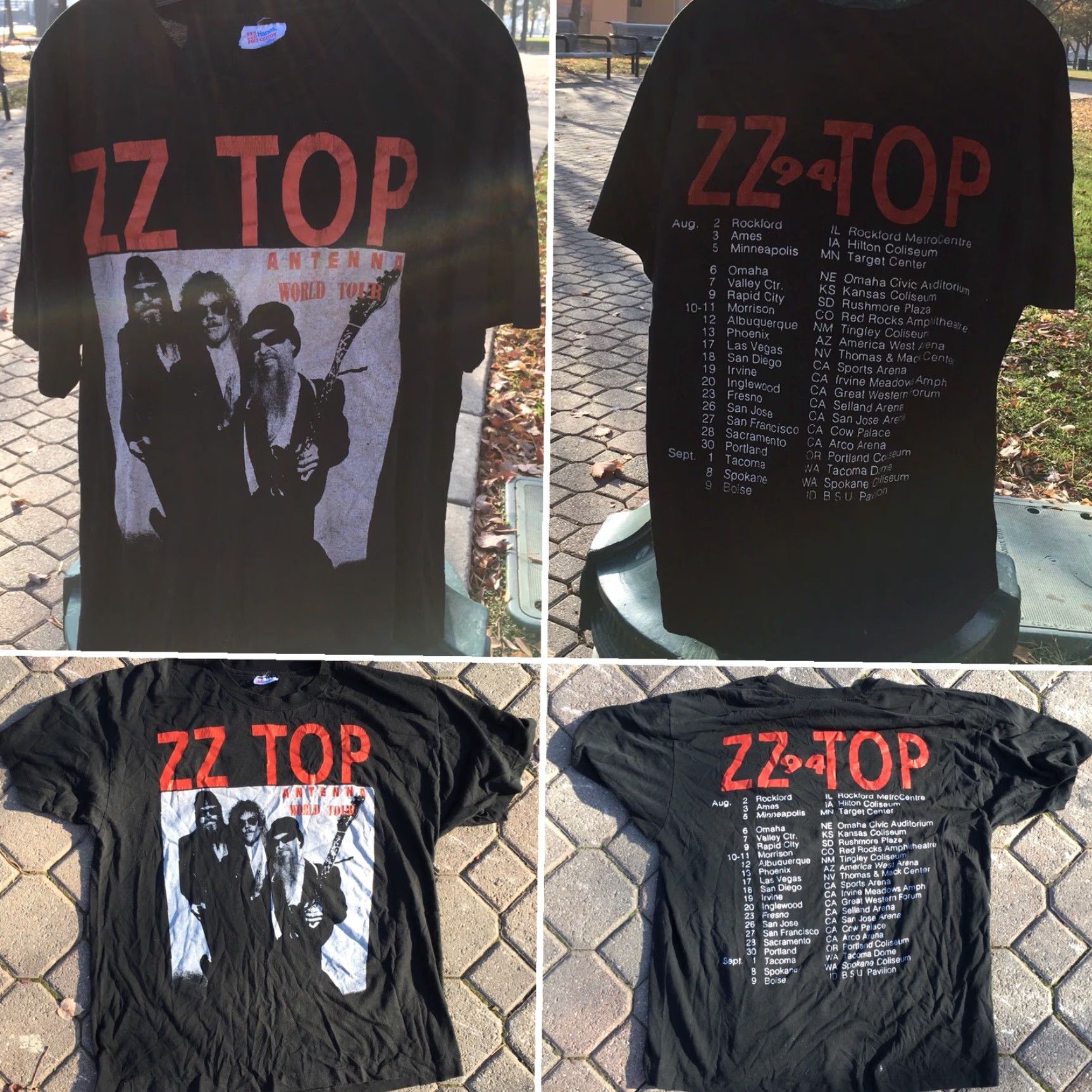 Hanes VINTAGE ZZ TOP Antenna World Tour 94 T Shirt Concert Band Tee 1990s 90s XL Men Hanes Graphic Tee Black Short Sleeve XL Mens Size US XL / EU 56 / 4 - 6 Thumbnail