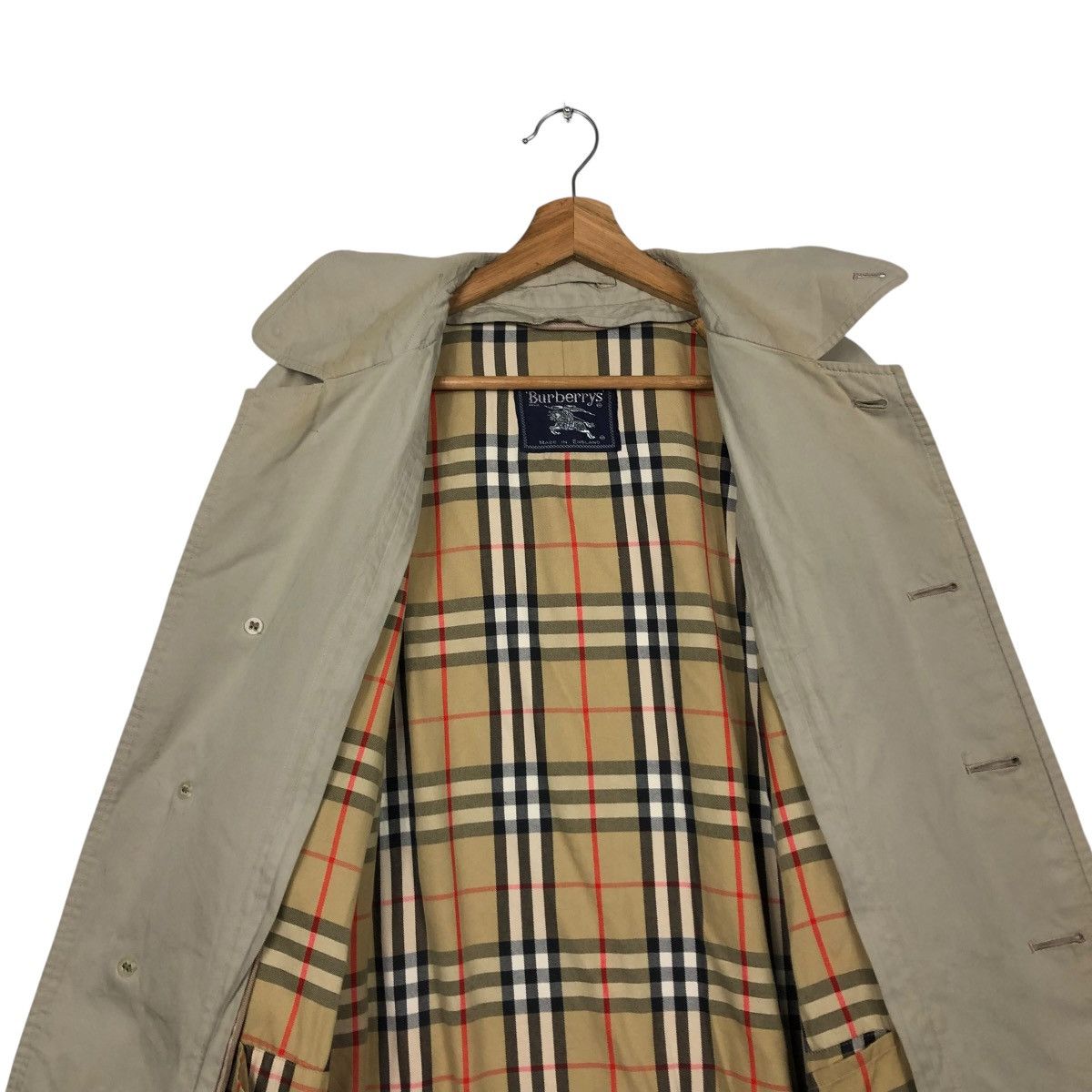 Burberry 🔥VINTAGE LONG JACKET BURBERRYS NOVA CHECK MADE IN ENGLAND Size US M / EU 48-50 / 2 - 17 Thumbnail