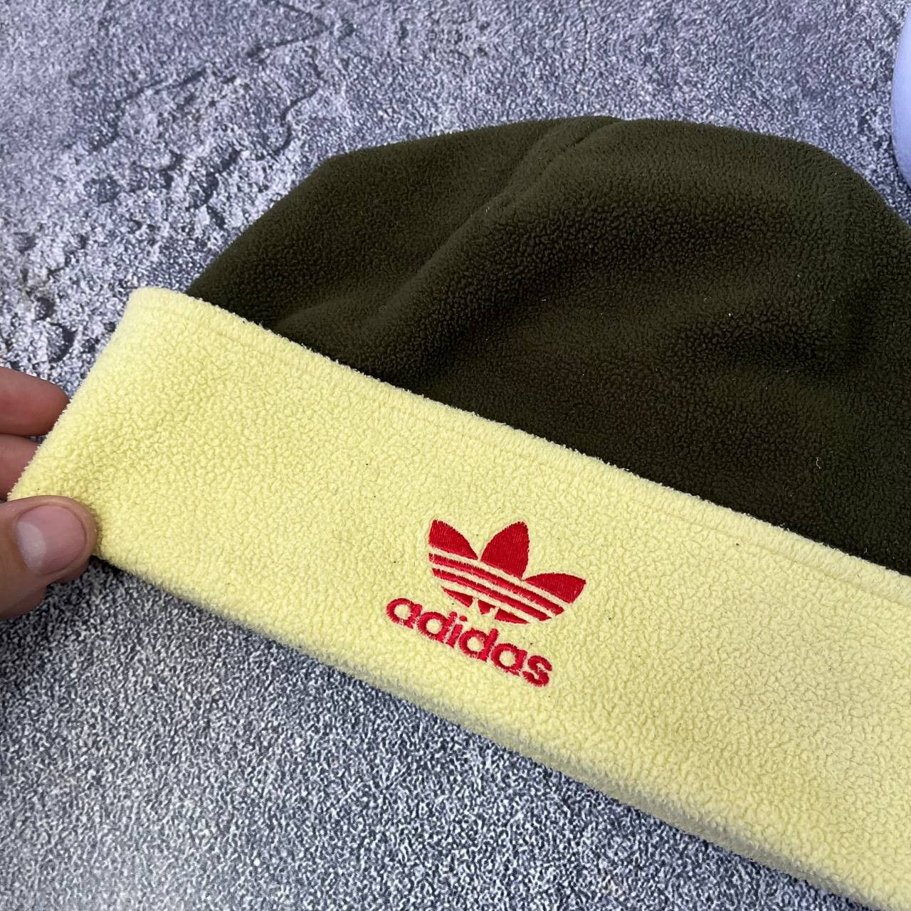 Adidas Vintage 90s Adidas Fleece Double Logo Winter Hat OneSize Size ONE SIZE - 10 Thumbnail