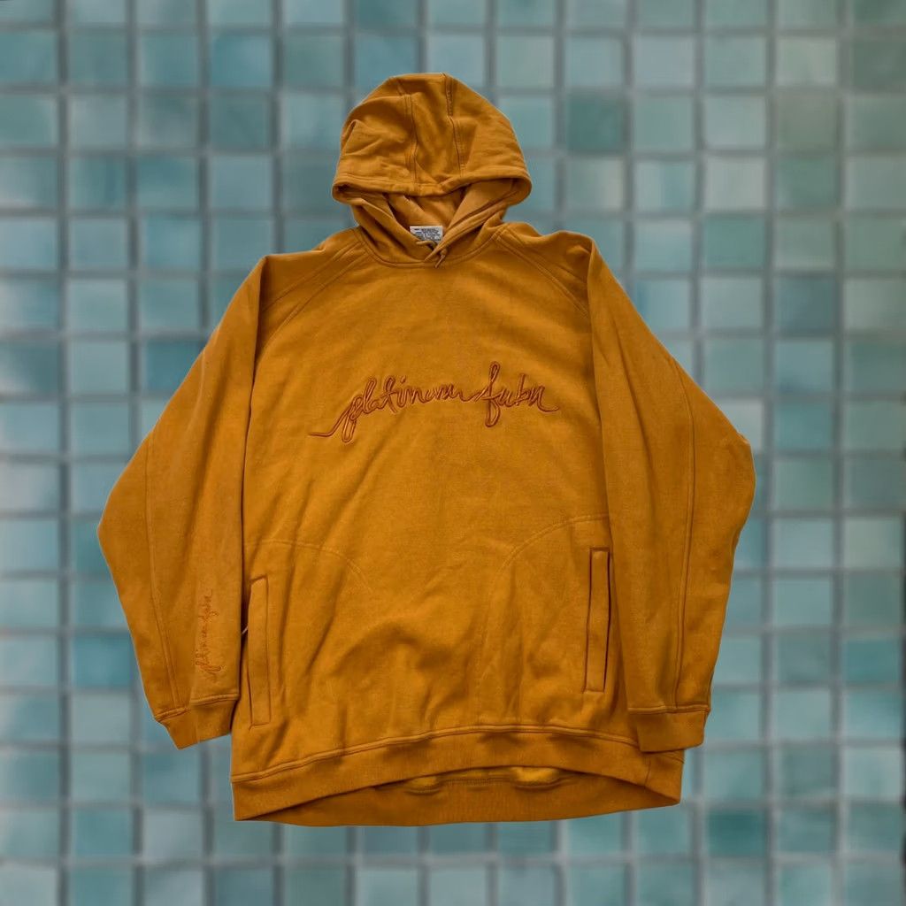 Fubu VTG FUBU Hoodie Mens Large Yellow Platinum Mustard Embroidered y2K Streetwear Hoodie Size US L / EU 52-54 / 3 - 1 Thumbnail
