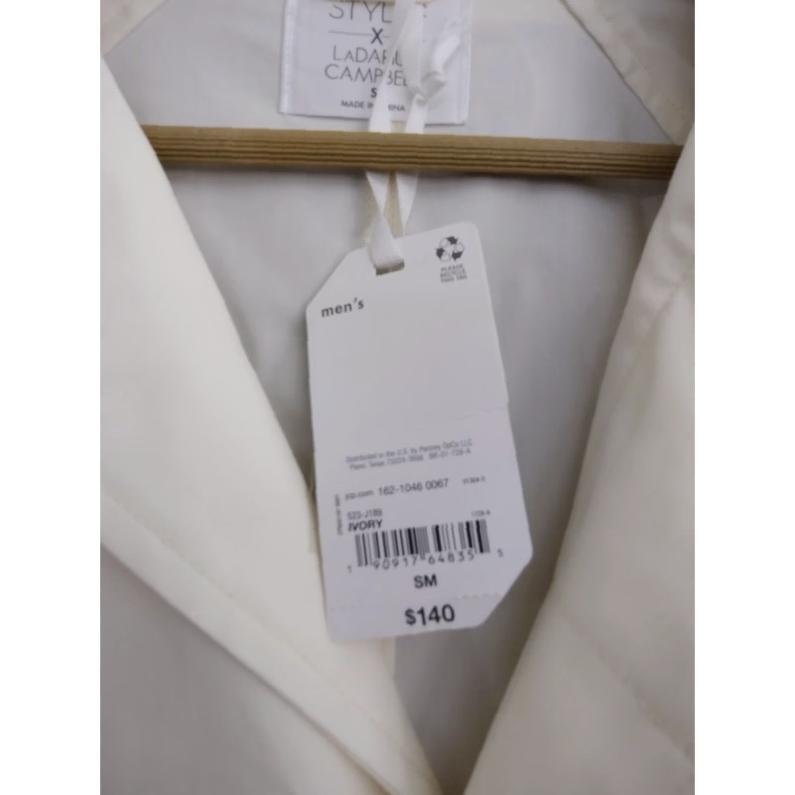 Vintage Stylus Trench Coat Men's S/M Ivory Polyester Blended Fabric Pockets Button Long Coat Style: Trench Coat Size US S / EU 44-46 / 1 - 6 Thumbnail