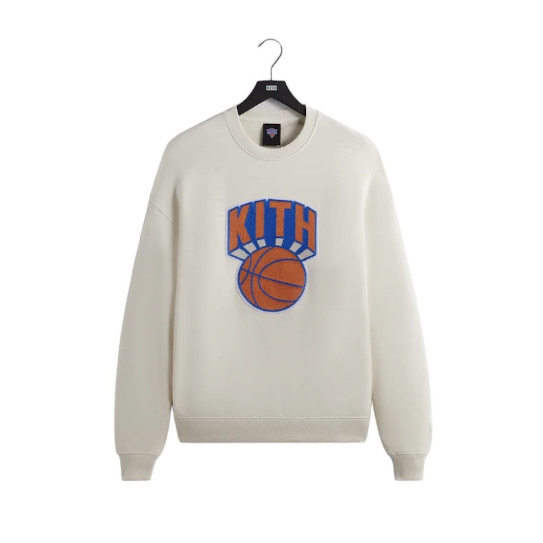 image of Kith X New York Knicks Retro Ny Nelson Crewneck Sweater in White, Men's (Size 2XL)