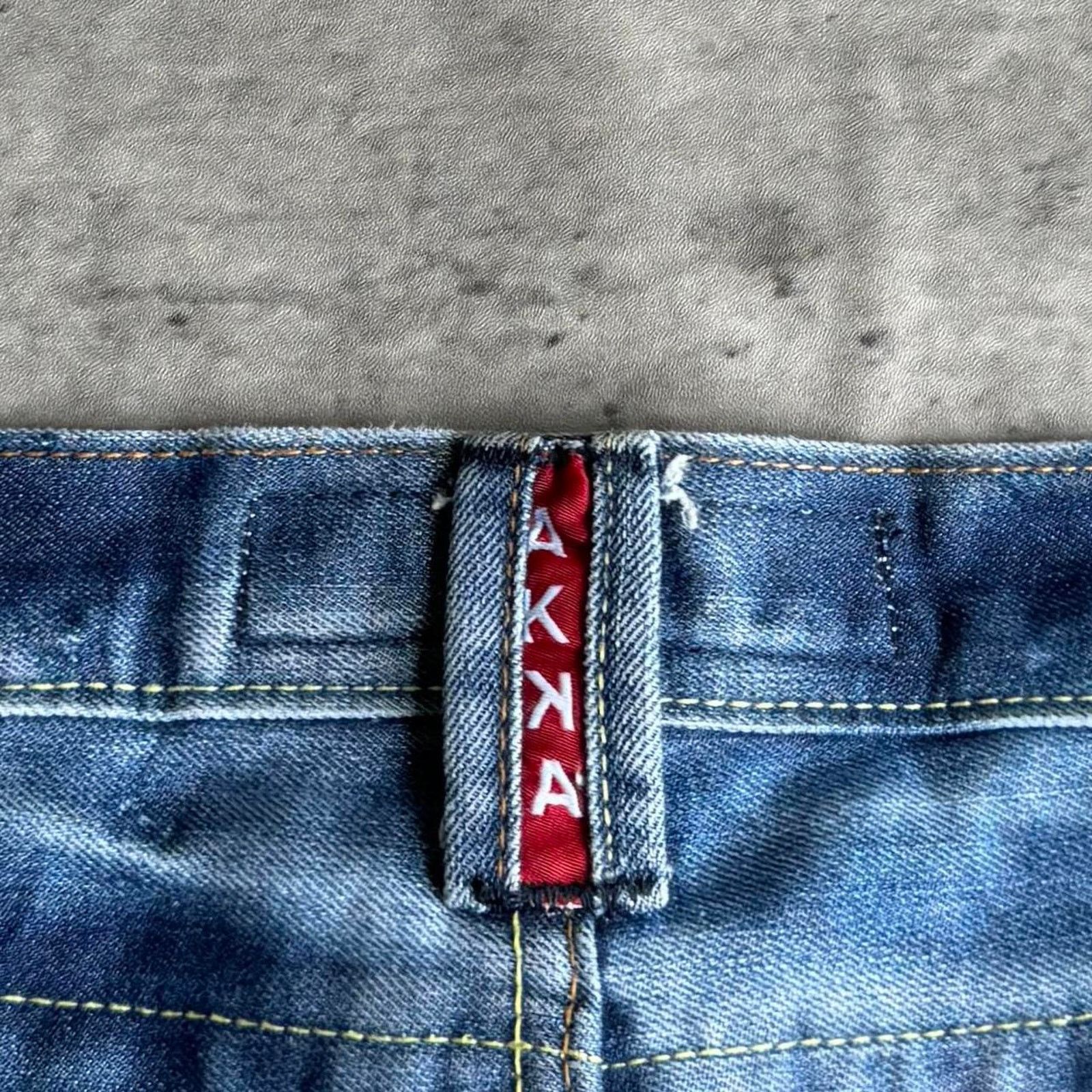 Japanese Brand × Vintage Vintage Y2K Baggy Wide Leg Skater Grunge Cyber Denim Jeans Size US 38 / EU 54 - 4 Thumbnail