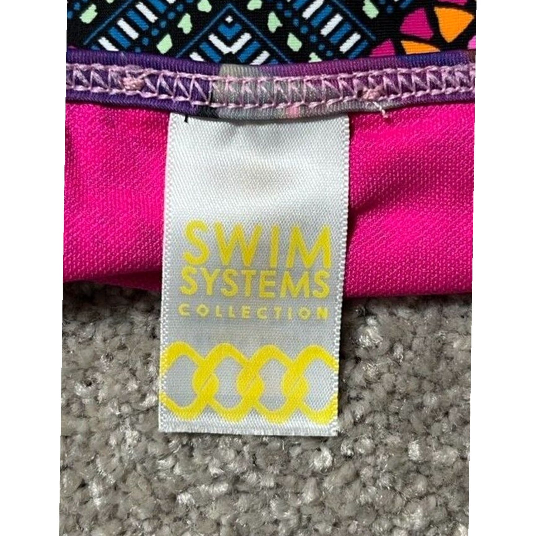 Swims Swim Systems Bikini Swim Bottom XL Pink Aztec Chevron Boho 70s Mid-rise Women Mens? Size 40" / US 18 - 6 Thumbnail