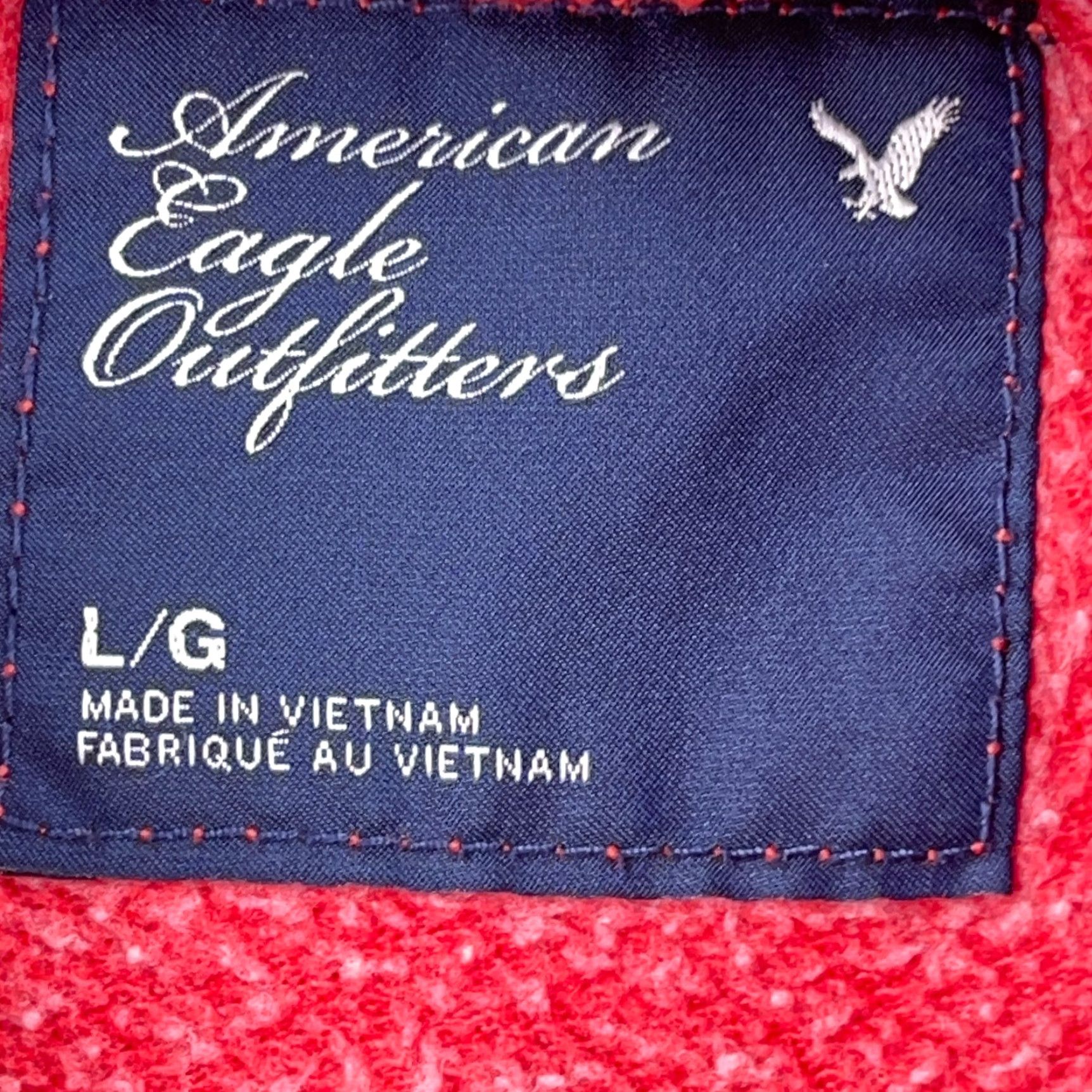 American Eagle Outfitters Vintage American Eagle Hoodie Women Large Red Blue Faded Spell Out AEO 2000s L Size L / US 10 / IT 46 - 3 Thumbnail