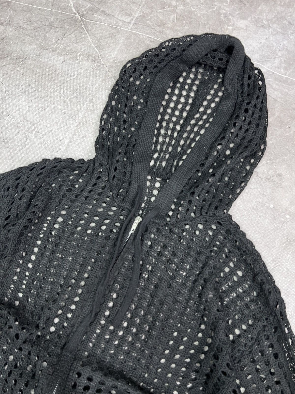 Le Grande Bleu (L.G.B.) Vintage Knitted Black mesh Hoodie LGB Y2K style japanese Size US M / EU 48-50 / 2 - 5 Thumbnail