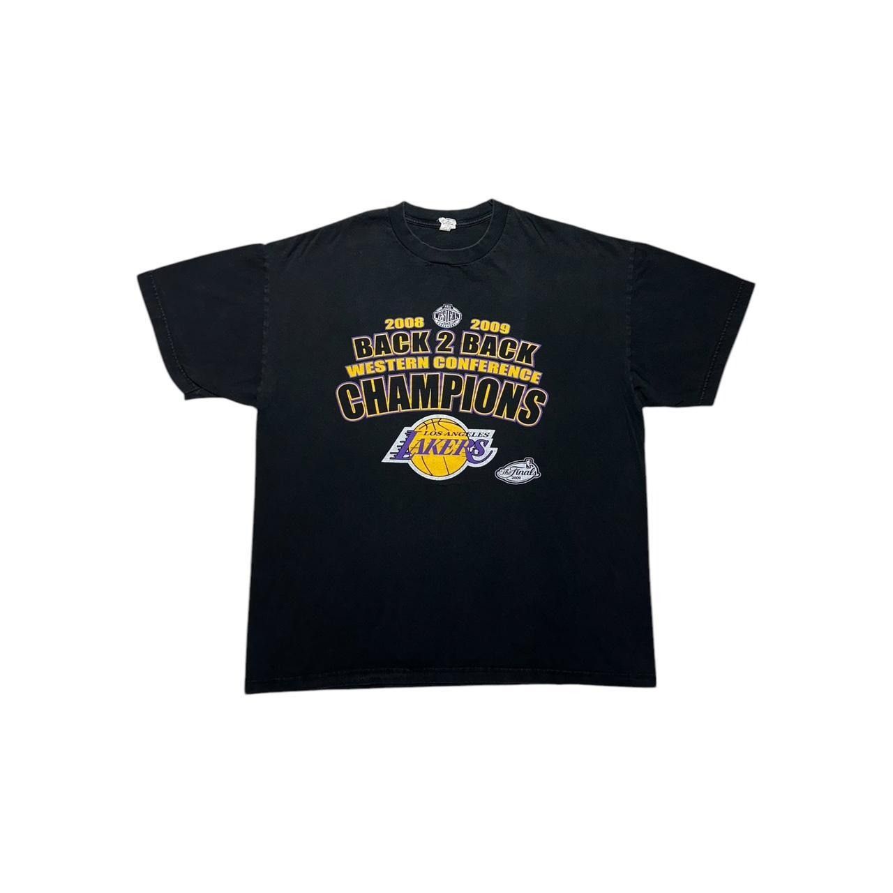 NBA × Vintage Y2K Los Angeles Lakers Back 2 Back Playing Cards T-Shirt Size US XXL / EU 58 / 5 - 2 Thumbnail