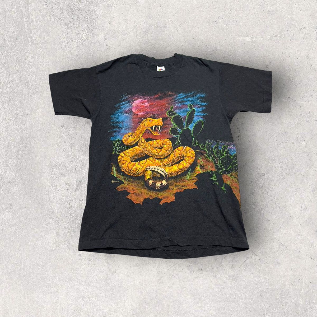 Fruit Of The Loom × Vintage Vintage snake tee Size US L / EU 52-54 / 3 - 1 Thumbnail