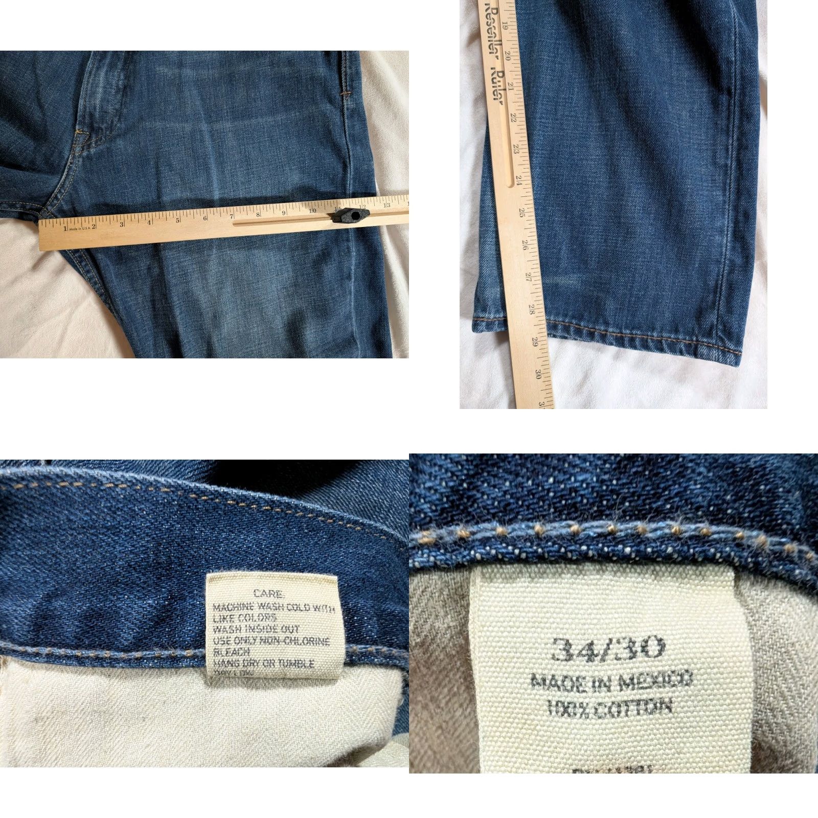 Polo Ralph Lauren Polo Ralph Lauren Jeans Mens 34x30 Blue Denim 867 Classic Fit Medium Wash 5-Pocket Coin Style Straight 100% Cotton Vintage: No Size US S / EU 44-46 / 1 - 10 Thumbnail