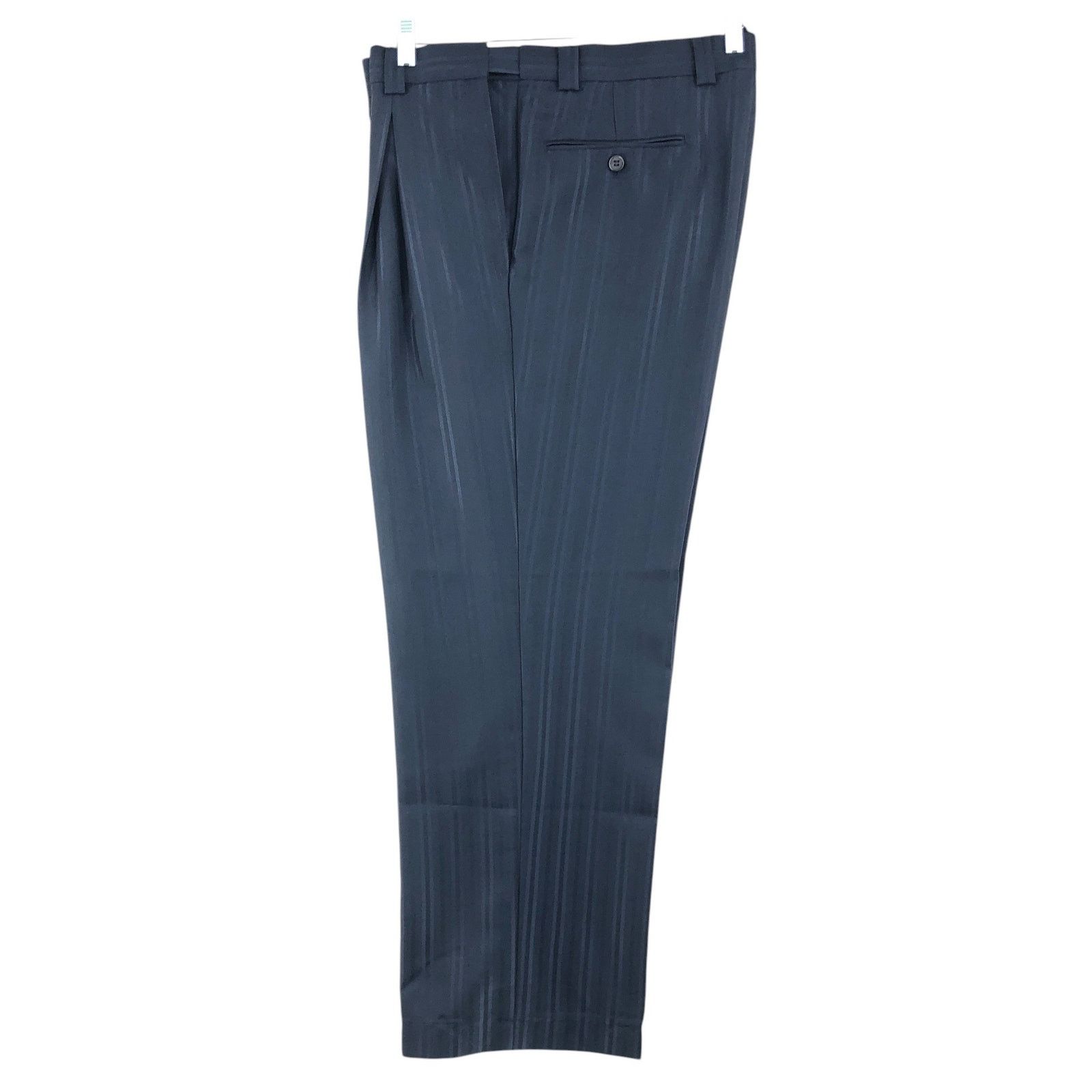 Stacy Adams Stacy Adams Size 40R Suit Three 3 Piece Drop 4 Blue Striped Size 40R - 15 Thumbnail
