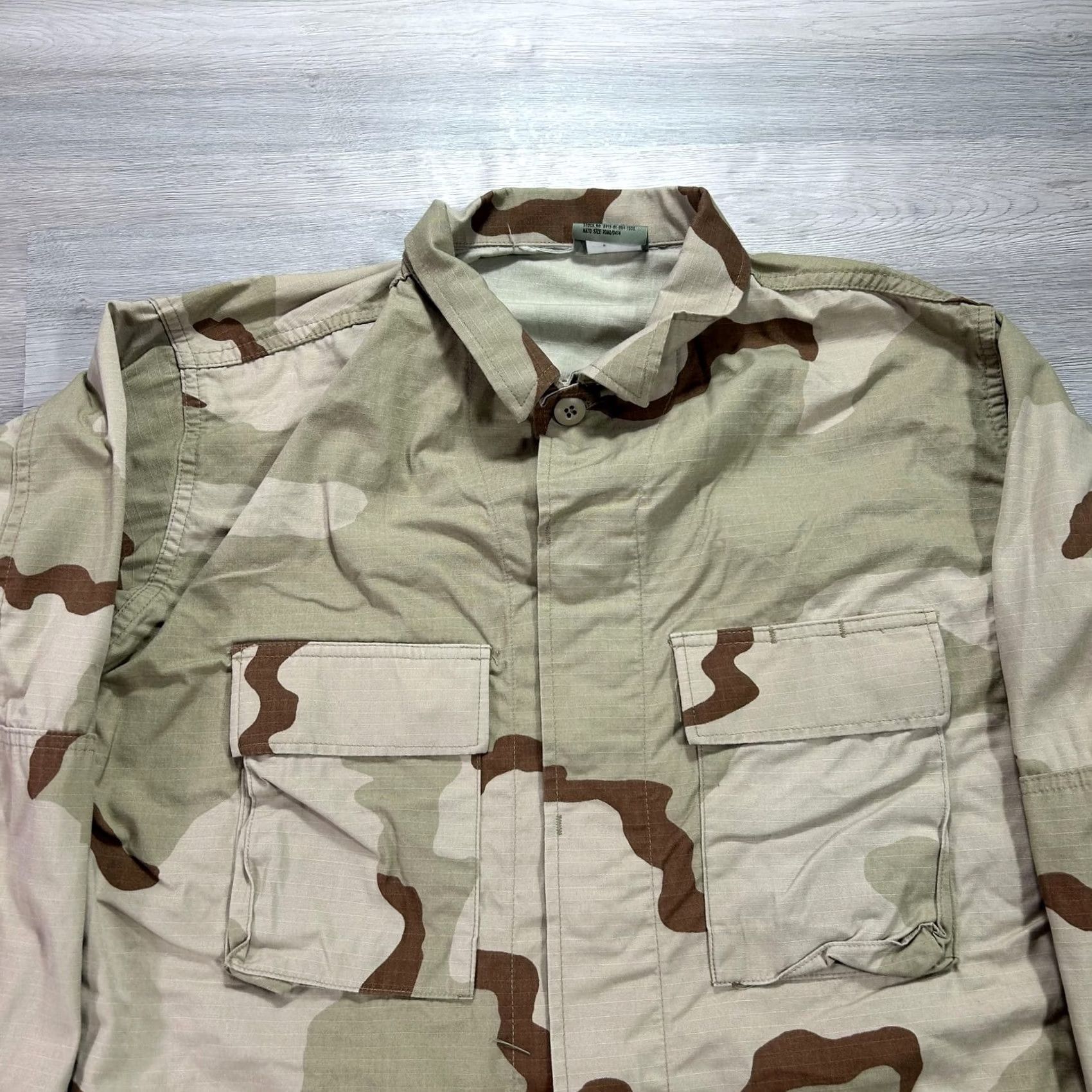 Propper VINTAGE Propper Coat Mens Large Beige Desert Camo BDU Button Pockets Military Coat Size US L / EU 52-54 / 3 - 3 Thumbnail