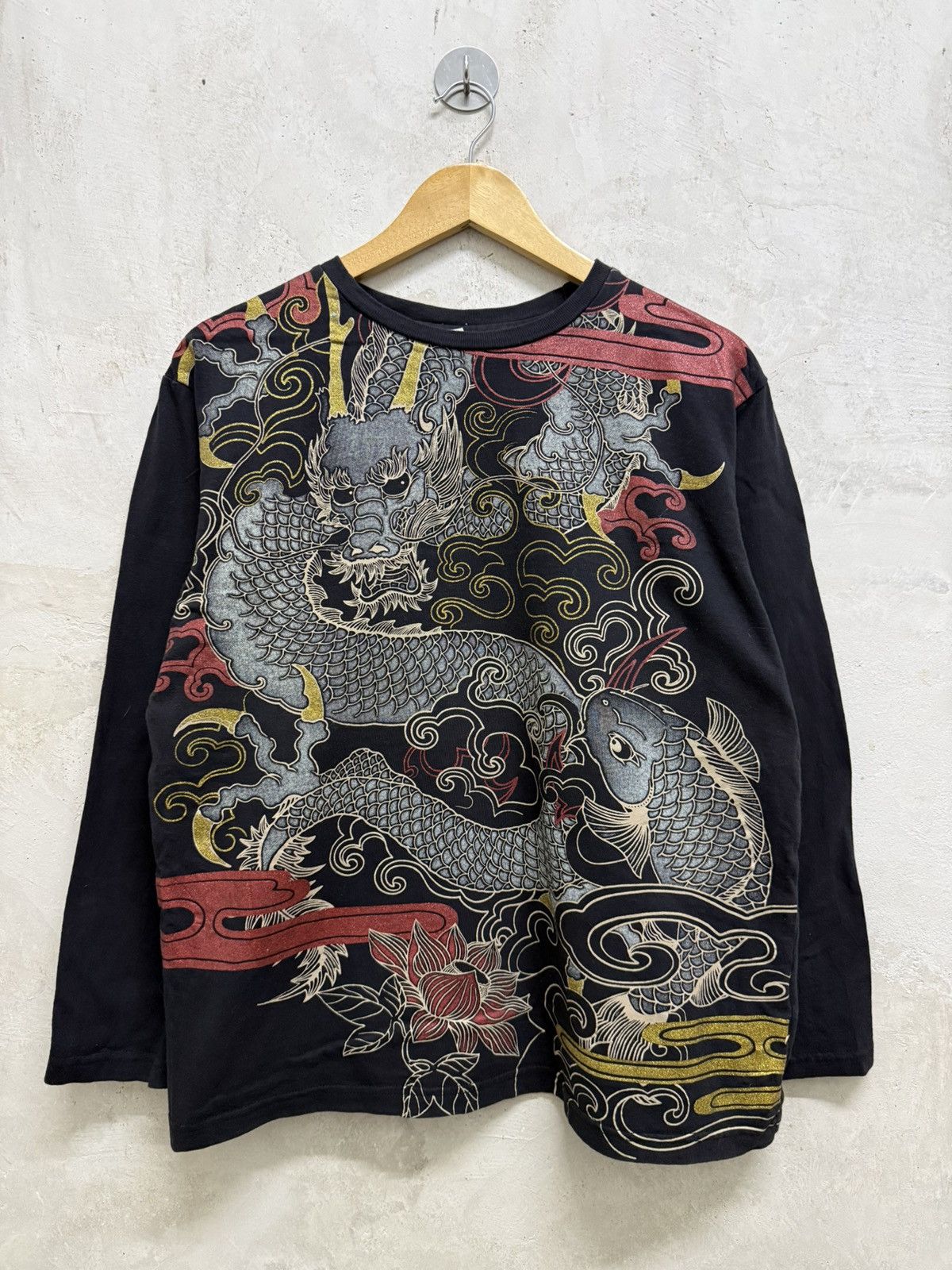 Japanese Brand Sukajan Dragon Inspired Tamashi Karakuri Tee Size US M / EU 48-50 / 2 - 1 Thumbnail
