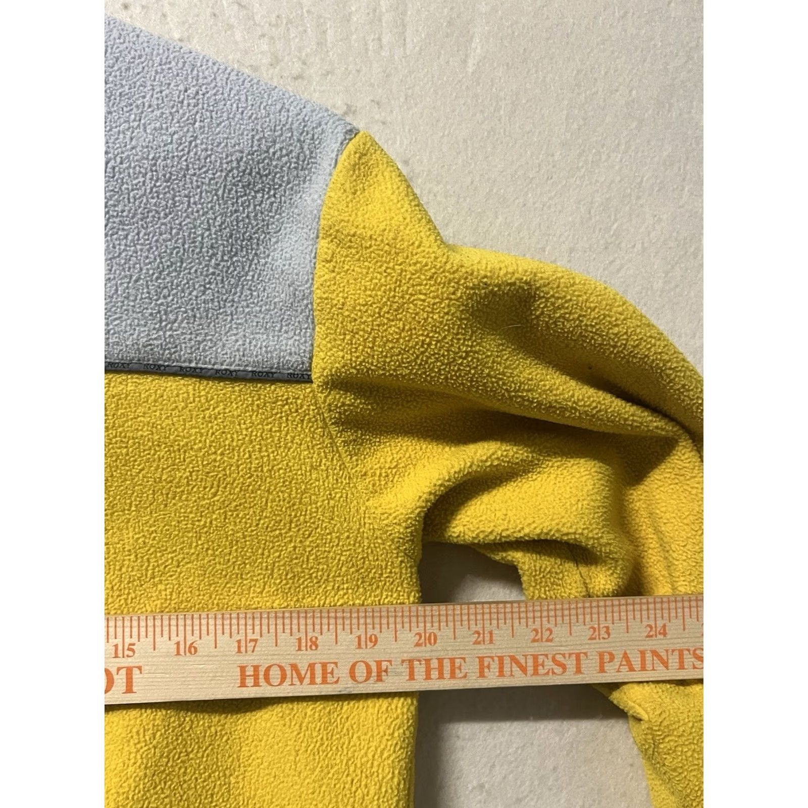 Vintage ROXY Jacket Women's Medium Yellow Gray Fleece Zip Full Jacket Size M / US 6-8 / IT 42-44 - 3 Thumbnail