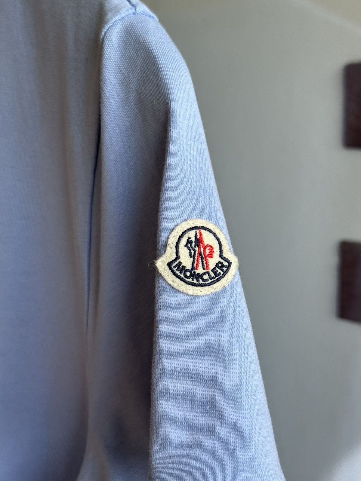 Moncler Moncler Blue luxury Tee Size US M / EU 48-50 / 2 - 2 Thumbnail