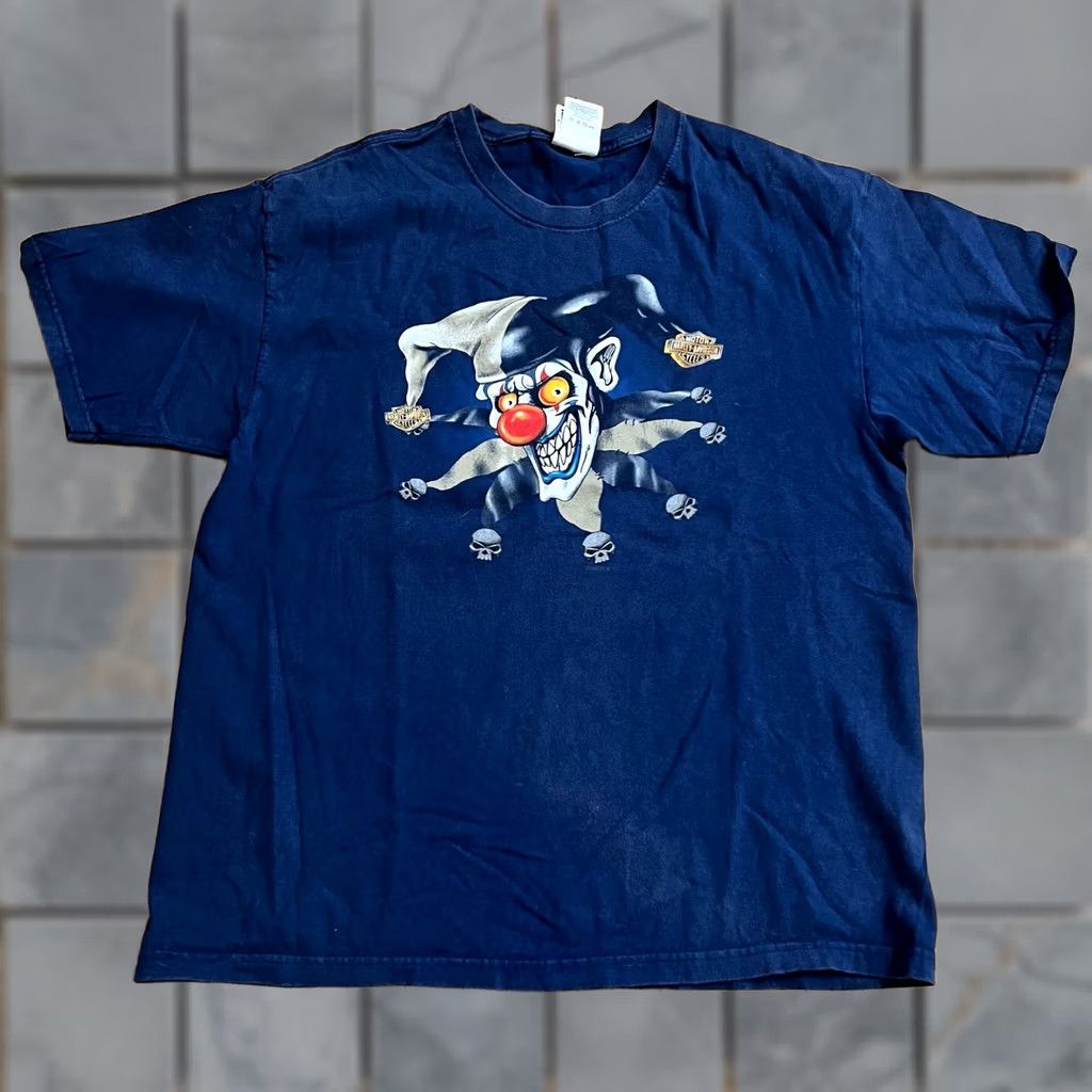 Harley Davidson Harley-Davidson Shirt Mens Large Blue USA Made St. Croix Wisconsin Jester L Tshirt Size US L / EU 52-54 / 3 - 1 Thumbnail