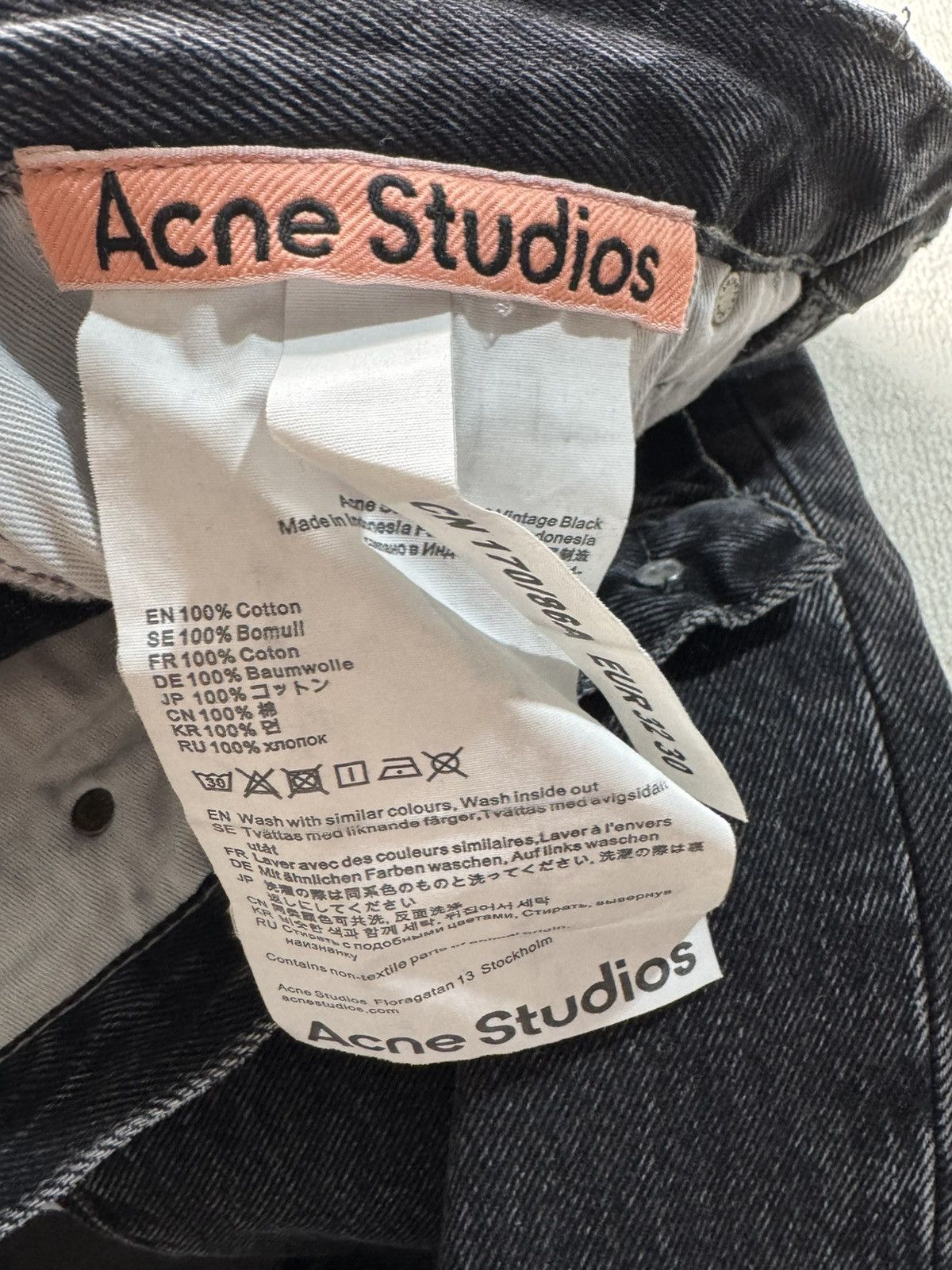 Acne Studios Straight leg jean 32 Size US 32 / EU 48 - 4 Thumbnail