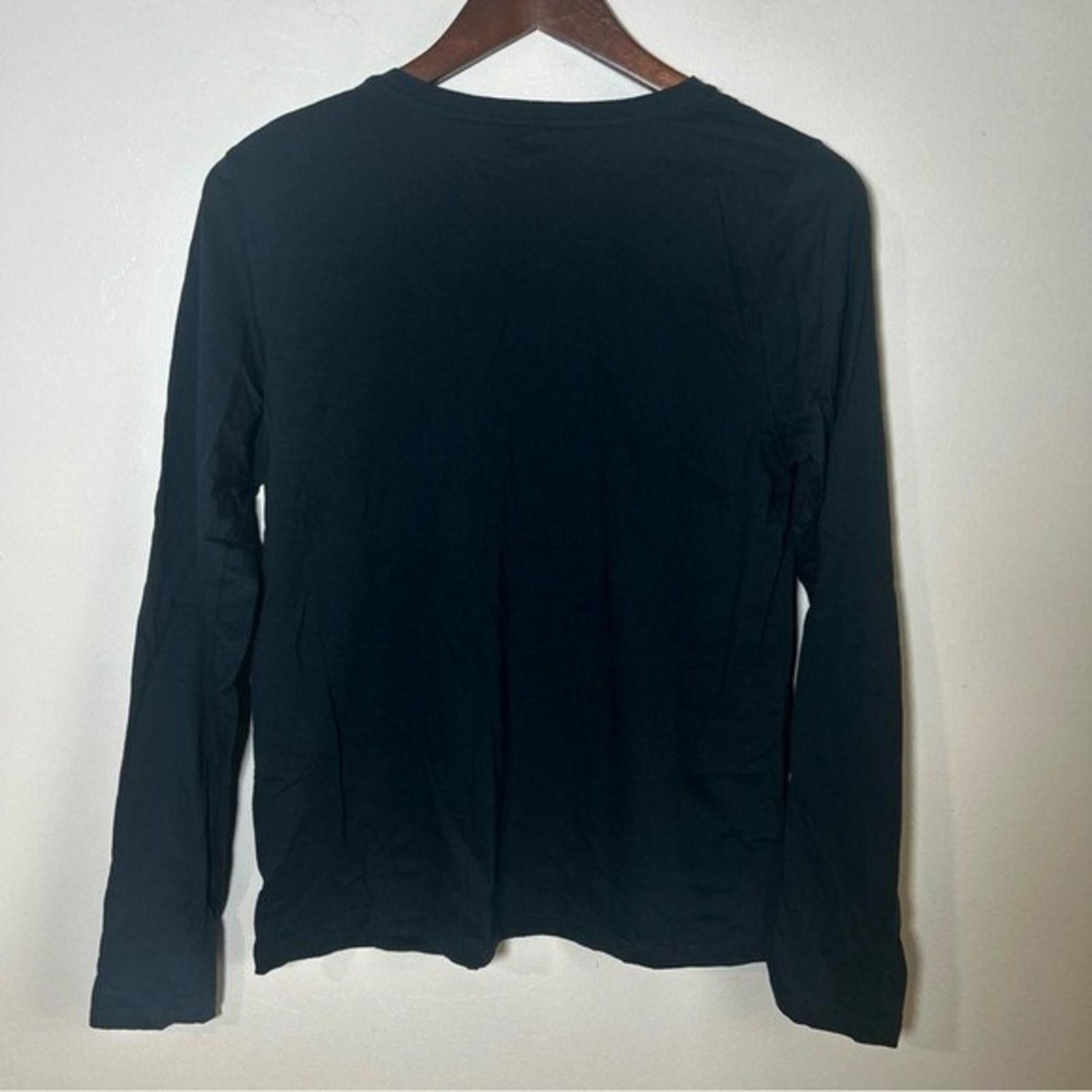 Eileen Fisher EILEEN FISHER Black Long Sleeve Crew Neck Top Women Small Size S / US 4 / IT 40 - 2 Thumbnail