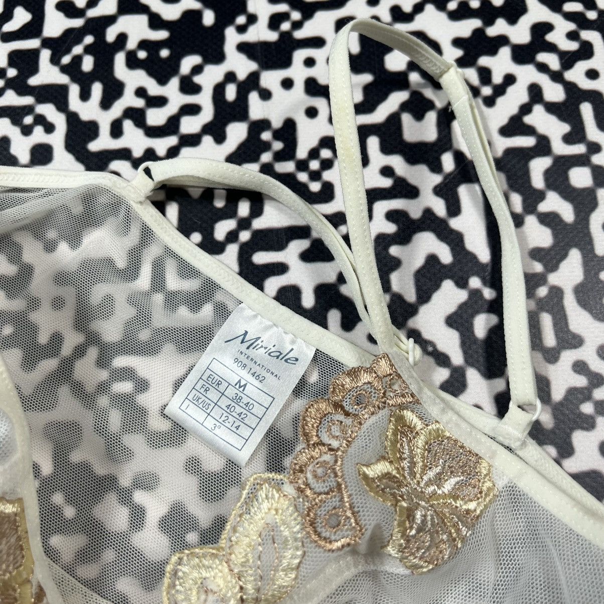 Japanese Brand Vintage Y2K Japanese Mesh Floral Sexy Retro Style Tank Top Size M / US 6-8 / IT 42-44 - 13 Thumbnail