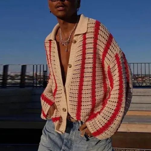 Knitted Sweater Cardigan Men’s