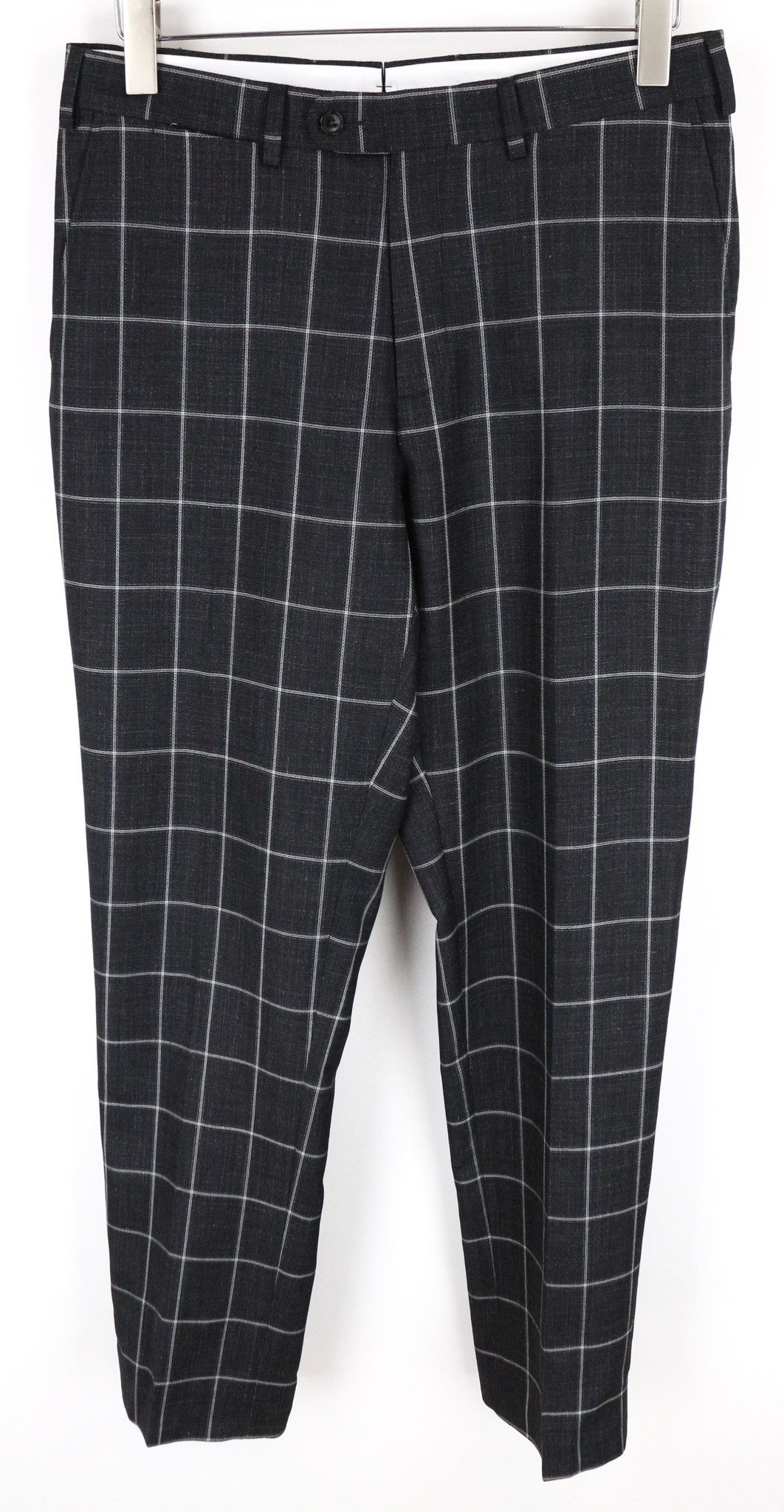 Suitsupply BRESCIA UK38S Grey Silk Wool Linen Trousers 73628 Size 38S - 1 Thumbnail