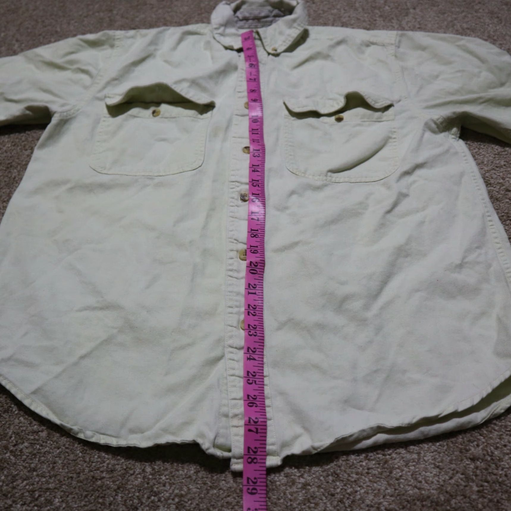 Vintage VINTAGE Outersport Shirt Men M 100% Cotton Yellow Button-Up 100% Cotton Den nim Vintage 90s? (avoid extra not in title) Size US M / EU 48-50 / 2 - 6 Thumbnail