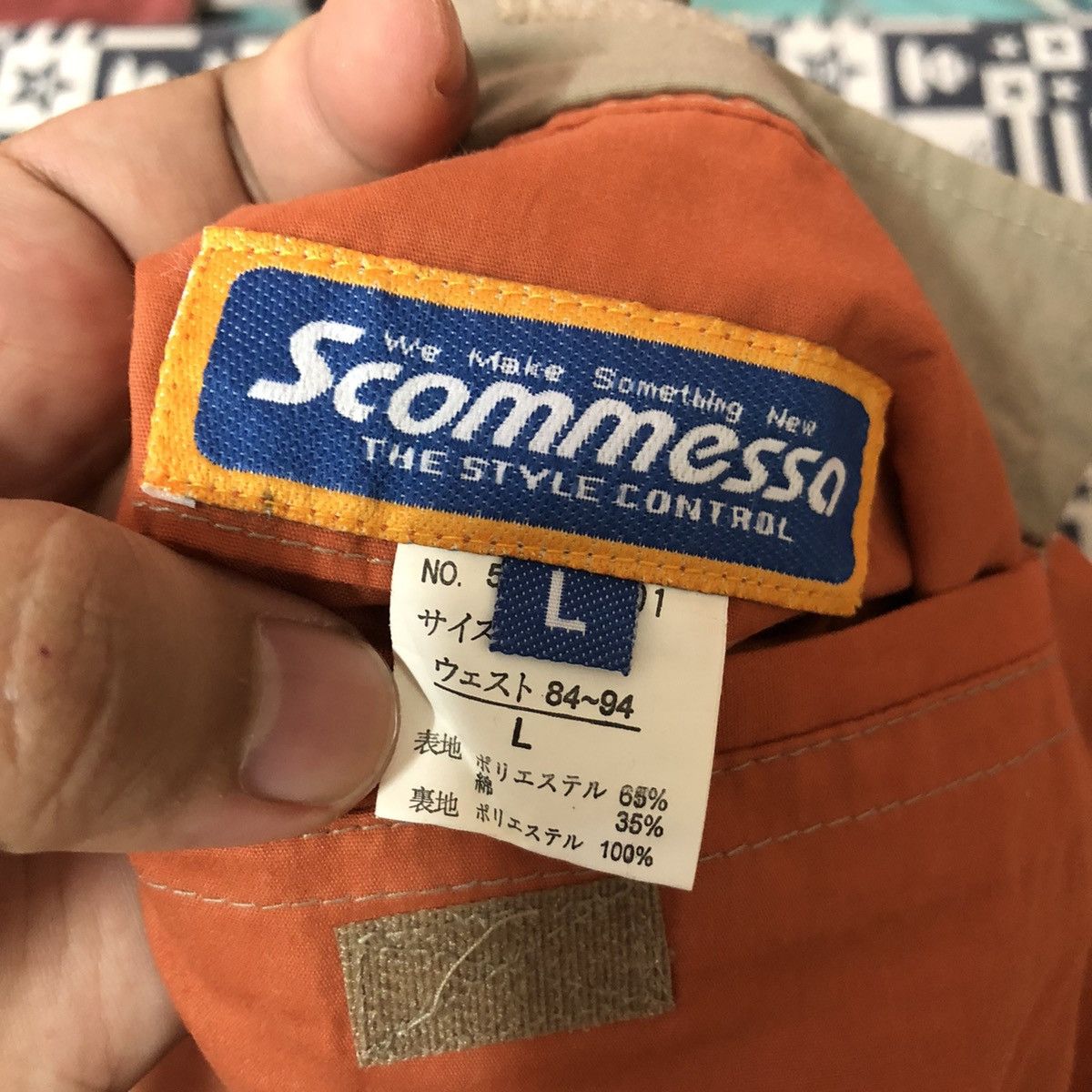 Japanese Brand Scommesso Orange Cargo Multipocket Pants #A580 Size US 33 - 18 Thumbnail