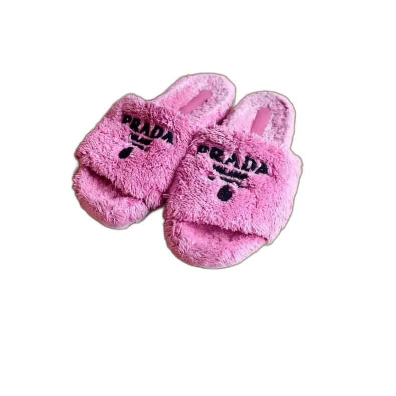 Prada Prada Pink Teddy Slippers Size 39-yf Size US 8 / IT 38 - 1 Thumbnail