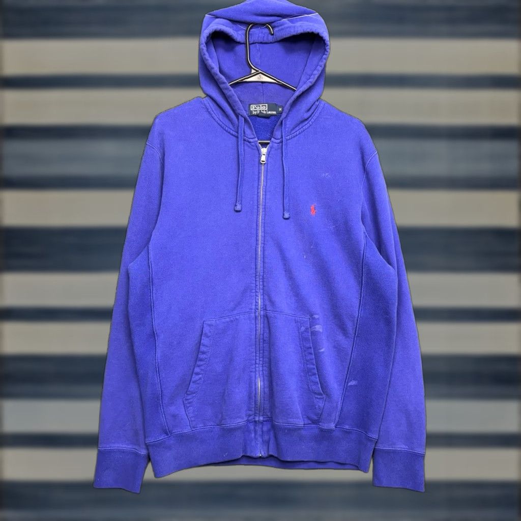 Polo Ralph Lauren VINTAGE Polo Ralph Lauren Performance Hoodie Mens Medium Zip Up Sweatshirt Fleece Y2K Size US M / EU 48-50 / 2 - 1 Thumbnail