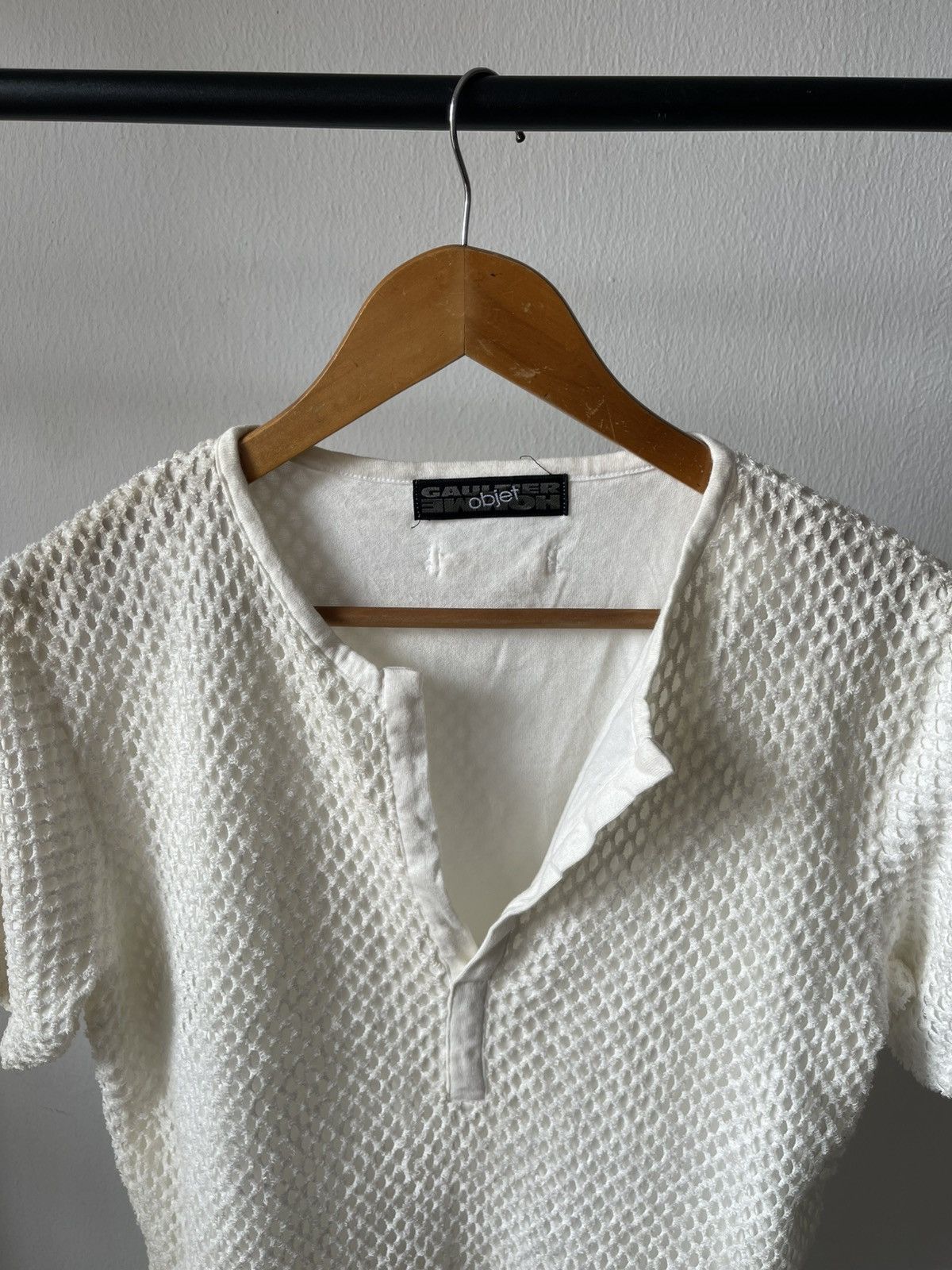 Jean Paul Gaultier 90s Jean Paul Gaultier Mesh Layered V Shirt #99 Size US M / EU 48-50 / 2 - 3 Thumbnail