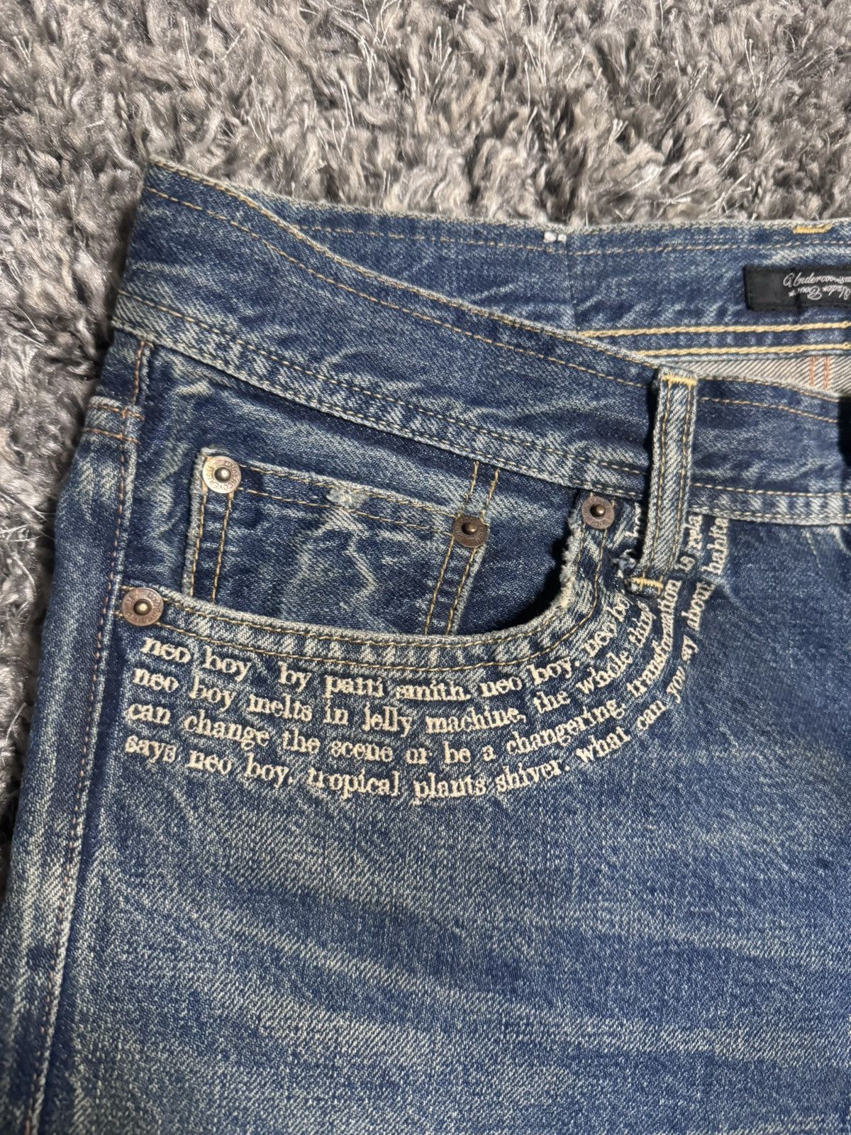 Japanese Brand Undercover SS09 Neoboy Poem Jeans Size US 30 / EU 46 - 5 Thumbnail