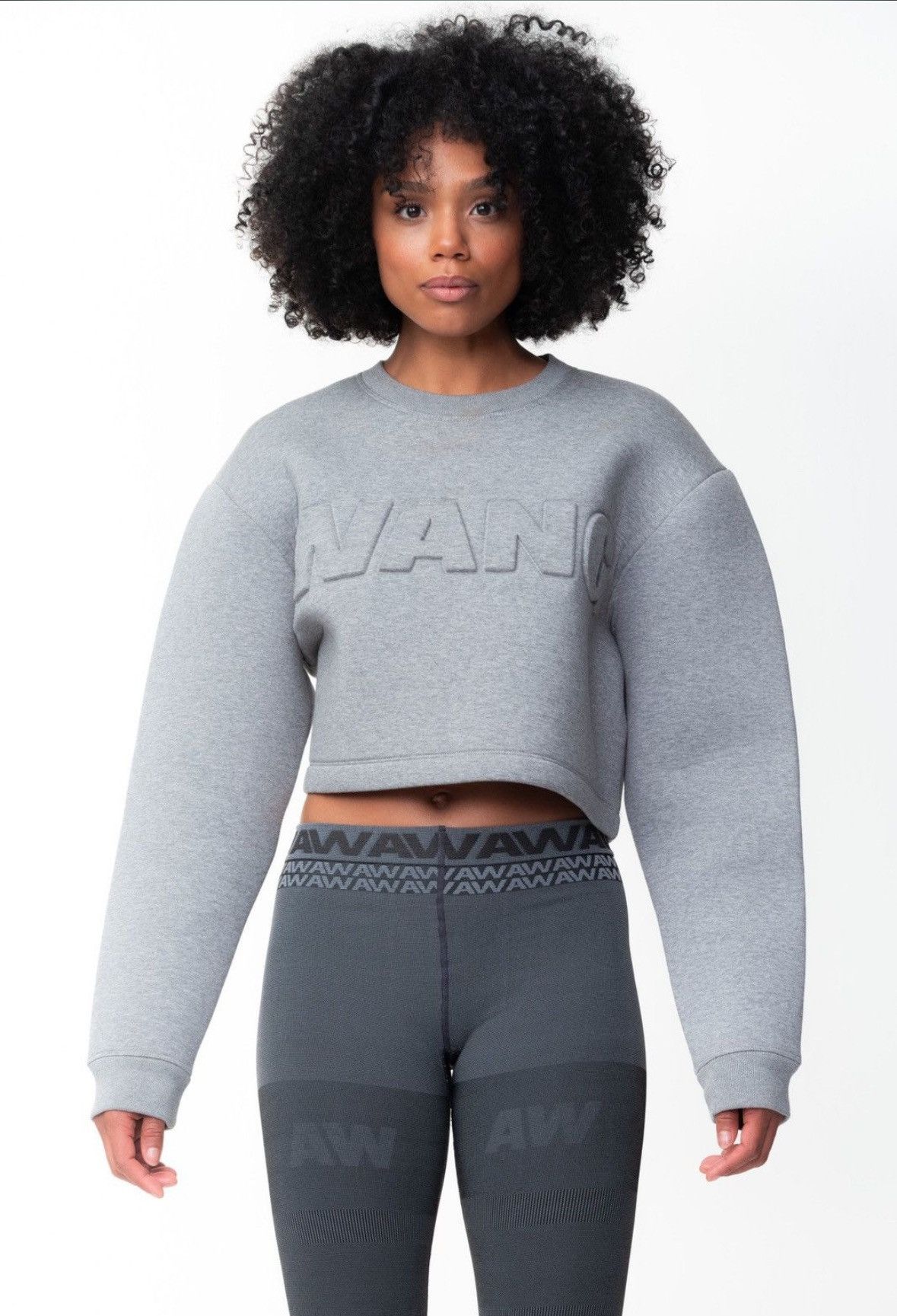 Alexander Wang × H&M Alexander wang x H&M S Wmns crop scuba sweatshirt jumper 00s Size S / US 4 / IT 40 - 2 Thumbnail