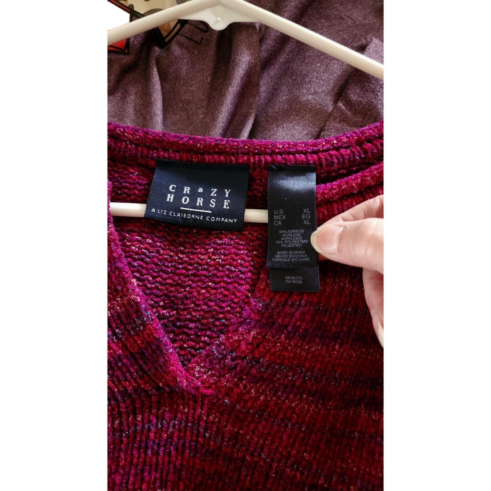 Liz Claiborne Crazy Horse A Liz Claiborne Co. Womans Sweater Size XL Size XL / US 12-14 / IT 48-50 - 7 Thumbnail