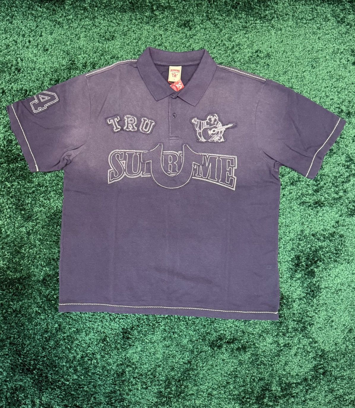 Other Supreme®/True Religion® Appliqué Polo Blu | Grailed