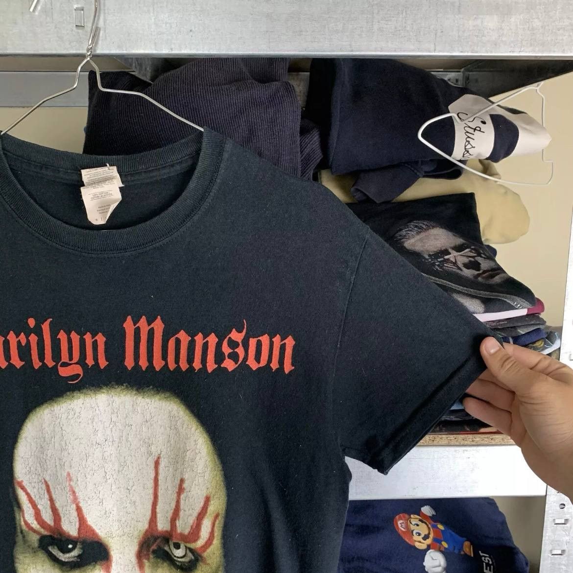 Band Tees Rare! Marilyn Manson Big Face Logo Tee Vintage 00s Size US S / EU 44-46 / 1 - 10 Thumbnail