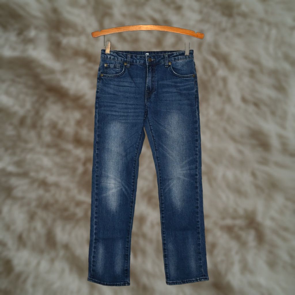 7 For All Mankind 7 For All Mankind Jeans Womens 26x27 Straight Leg Regular Rise Mid Inseam 27 Blue Cotton Blend Denim Size 12 XS? Wait Size 26" / US 2 / IT 38 - 1 Thumbnail