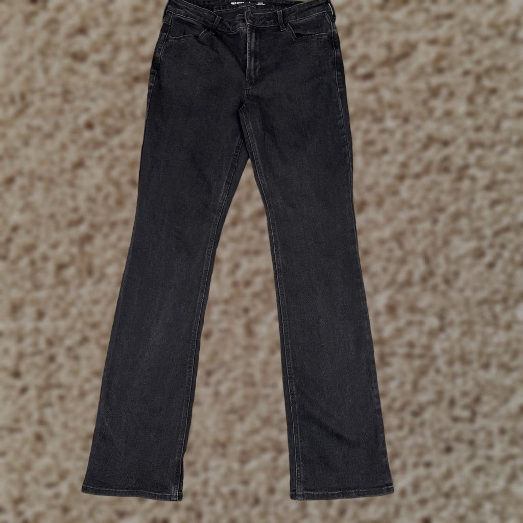Old Navy Old Navy Jeans 8 Tall Black Mid-Rise Boot-Cut Stretch Denim Womens Size 30" / US 8 / IT 44 - 1 Thumbnail