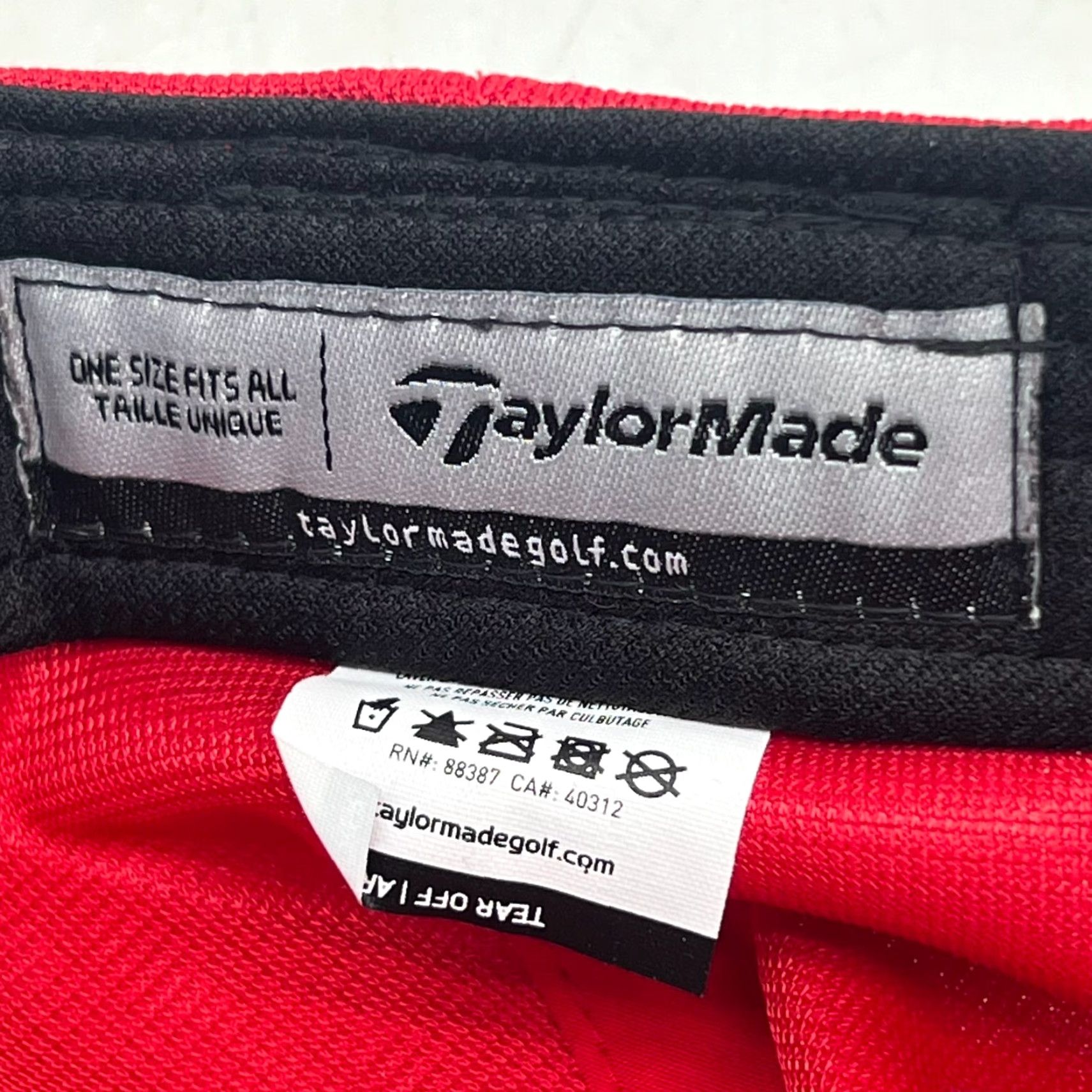 TaylorMade TaylorMade Golf RSI Adjustable Baseball Cap Hat Red Embroidered Size ONE SIZE - 6 Thumbnail