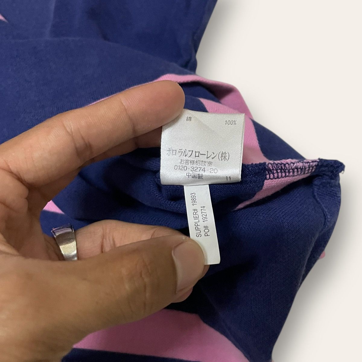 Ralph Lauren Vintage Stripe Ralph Lauren Blue Pink Custom Fit Size US M / EU 48-50 / 2 - 11 Thumbnail