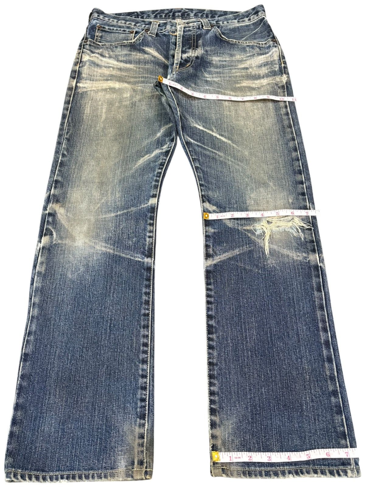 Takeo Kikuchi Vintage Takeo Kikuchi Rusty Mud Wash Distressed Jeans Size US 31 - 12 Thumbnail