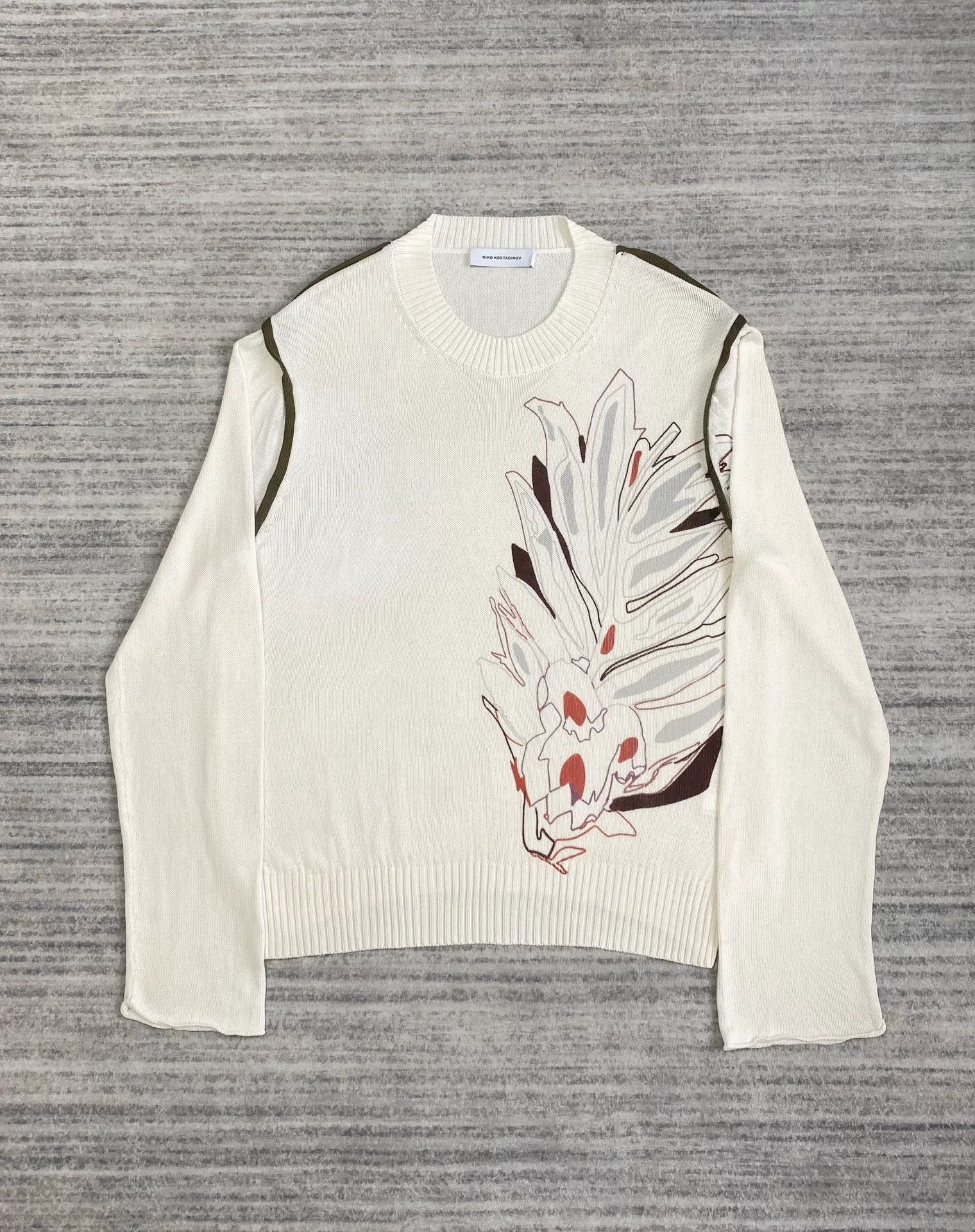 Kiko Kostadinov Kiko Kostadinov Floral Graffiti Knit Sweater Size L / US 10 / IT 46 - 1 Thumbnail