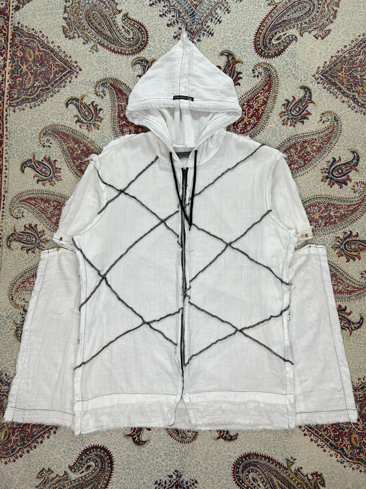 Seditionaries Vintage Acid Jazz Men Distressed Pin Zip Ups Hoodie Size US S / EU 44-46 / 1 - 3 Thumbnail
