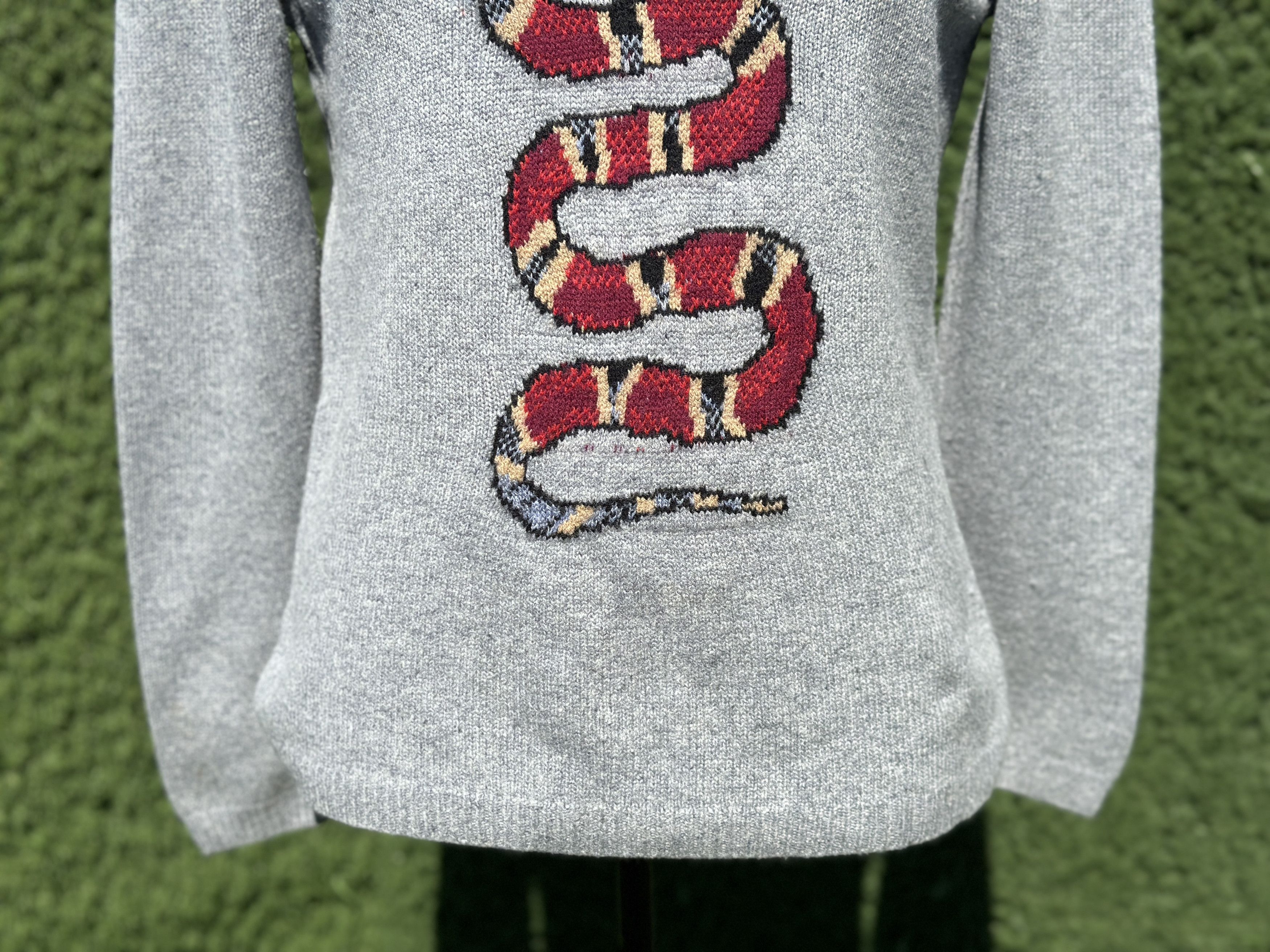 Gucci Luxury Gucci Knit Snake Sweater Crew Neck Size M Size US M / EU 48-50 / 2 - 4 Thumbnail