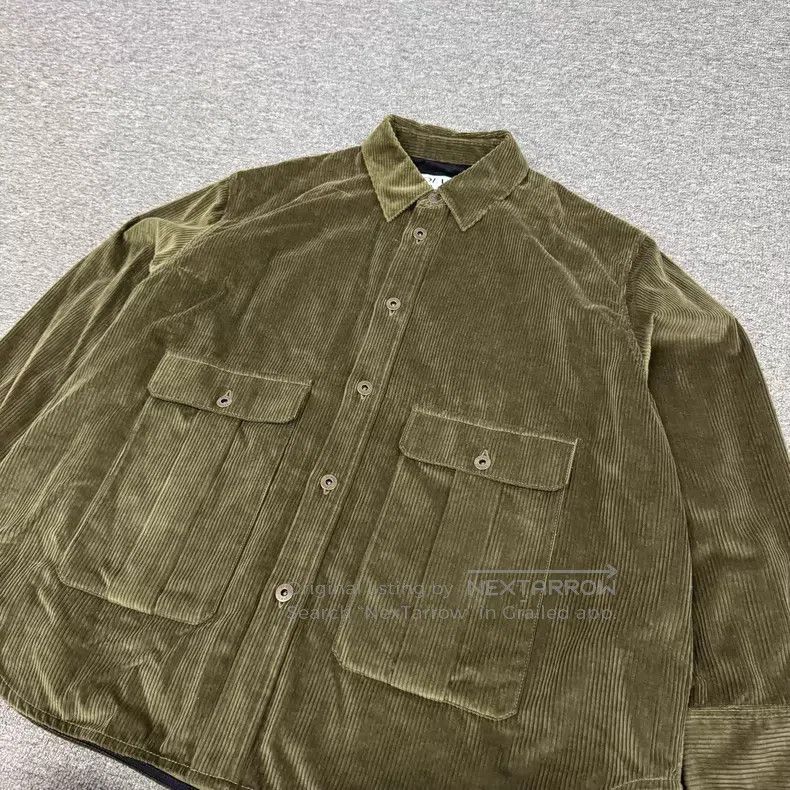 Loewe Loewe Back Leather Patch Logo Military Green Corduroy Jack Size US M / EU 48-50 / 2 - 4 Thumbnail