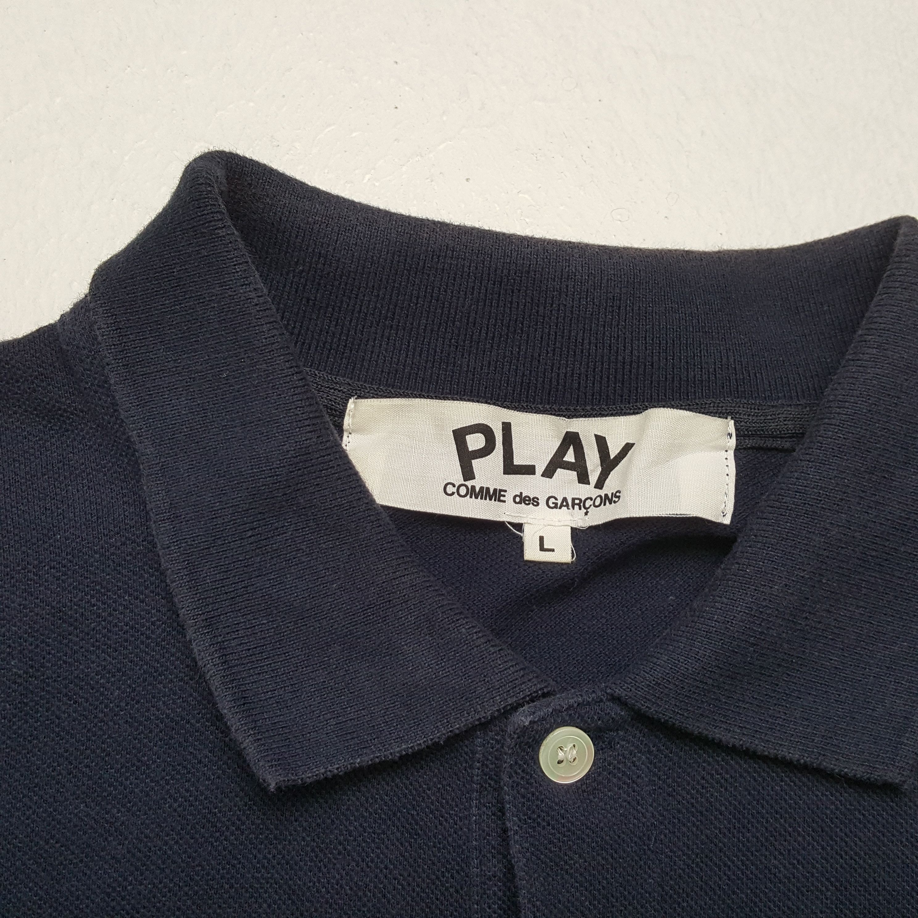 Comme des Garcons PLAY × Japanese Brand × Vintage COMME DES GARCONS PLAY Small Logo Design Polos Size US L / EU 52-54 / 3 - 7 Thumbnail