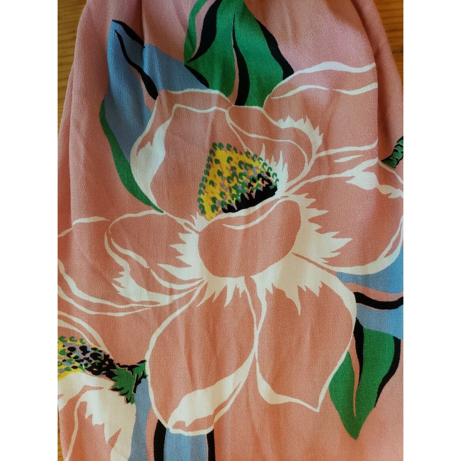 Other Capulet Linen Blend Top Womens L Pink Floral Balloon Sleeve Size L / US 10 / IT 46 - 8 Thumbnail