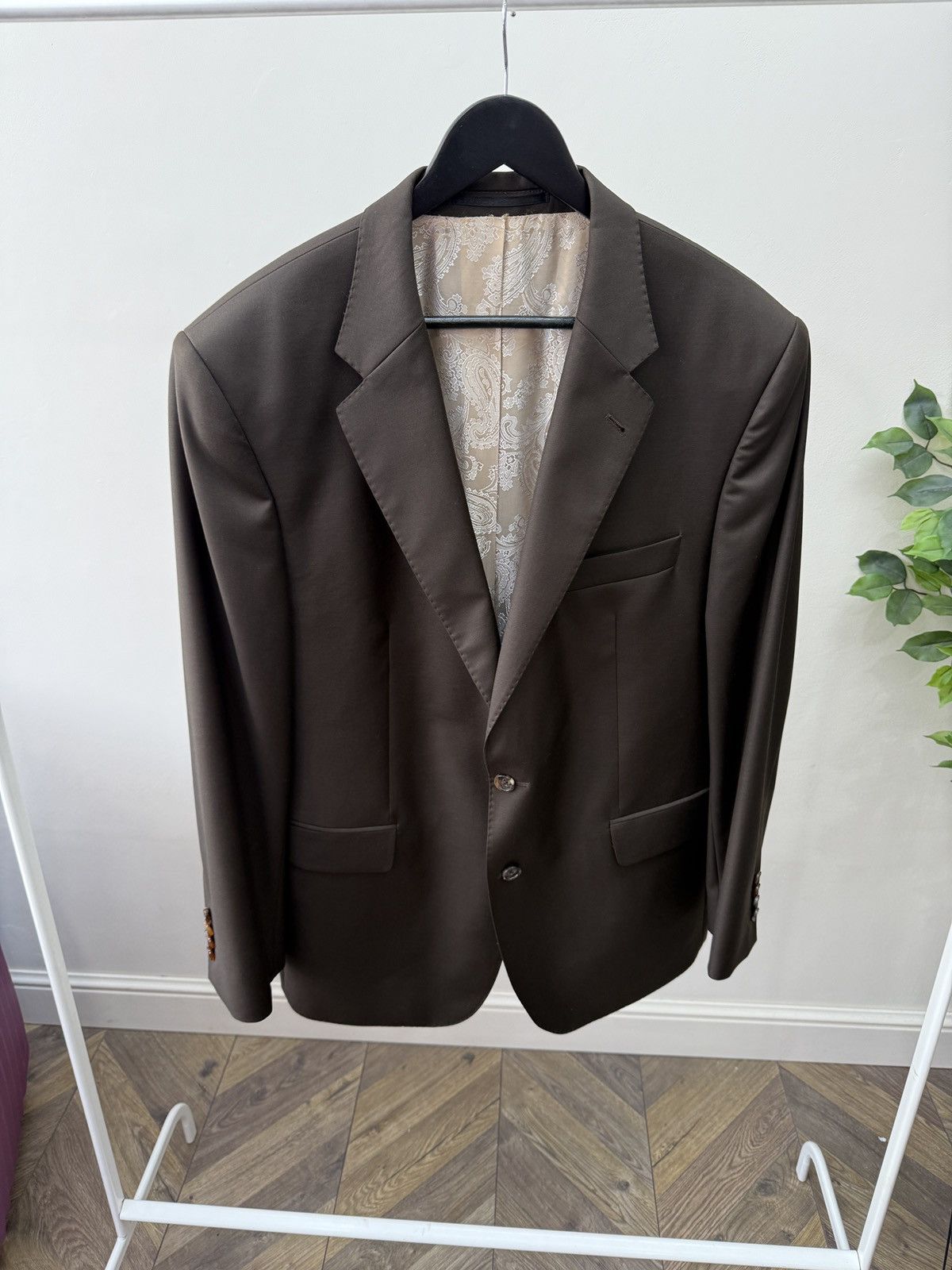 Other Vintage Dolzer Bespoke Brown Vitale Barberis Canonico suit Size 52R - 3 Thumbnail
