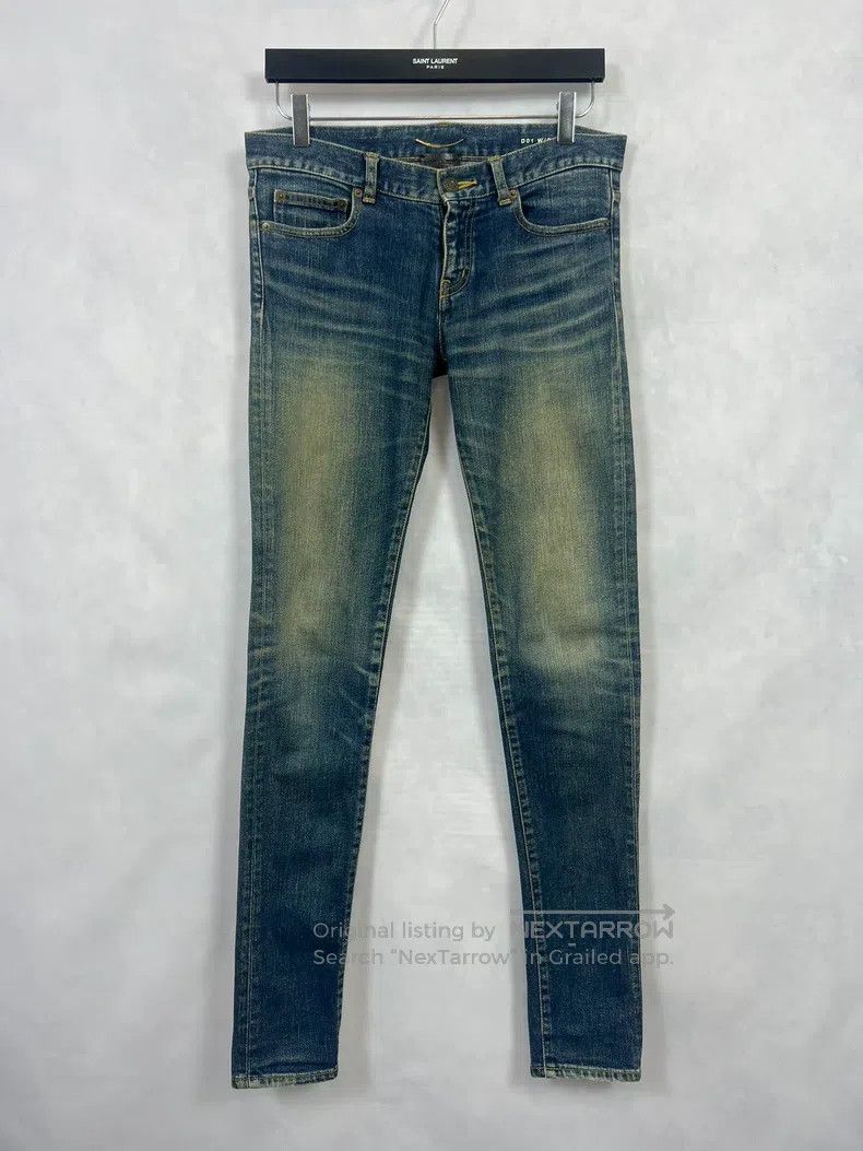 Saint Laurent Paris Saint Laurent Paris Original Deep Blue Cat Scratch Washed Size US 28 / EU 44 - 1 Thumbnail
